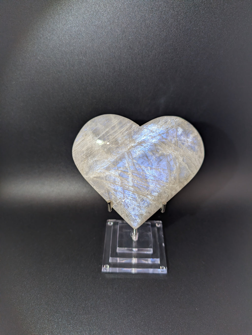Mondstein Herz blauer flash