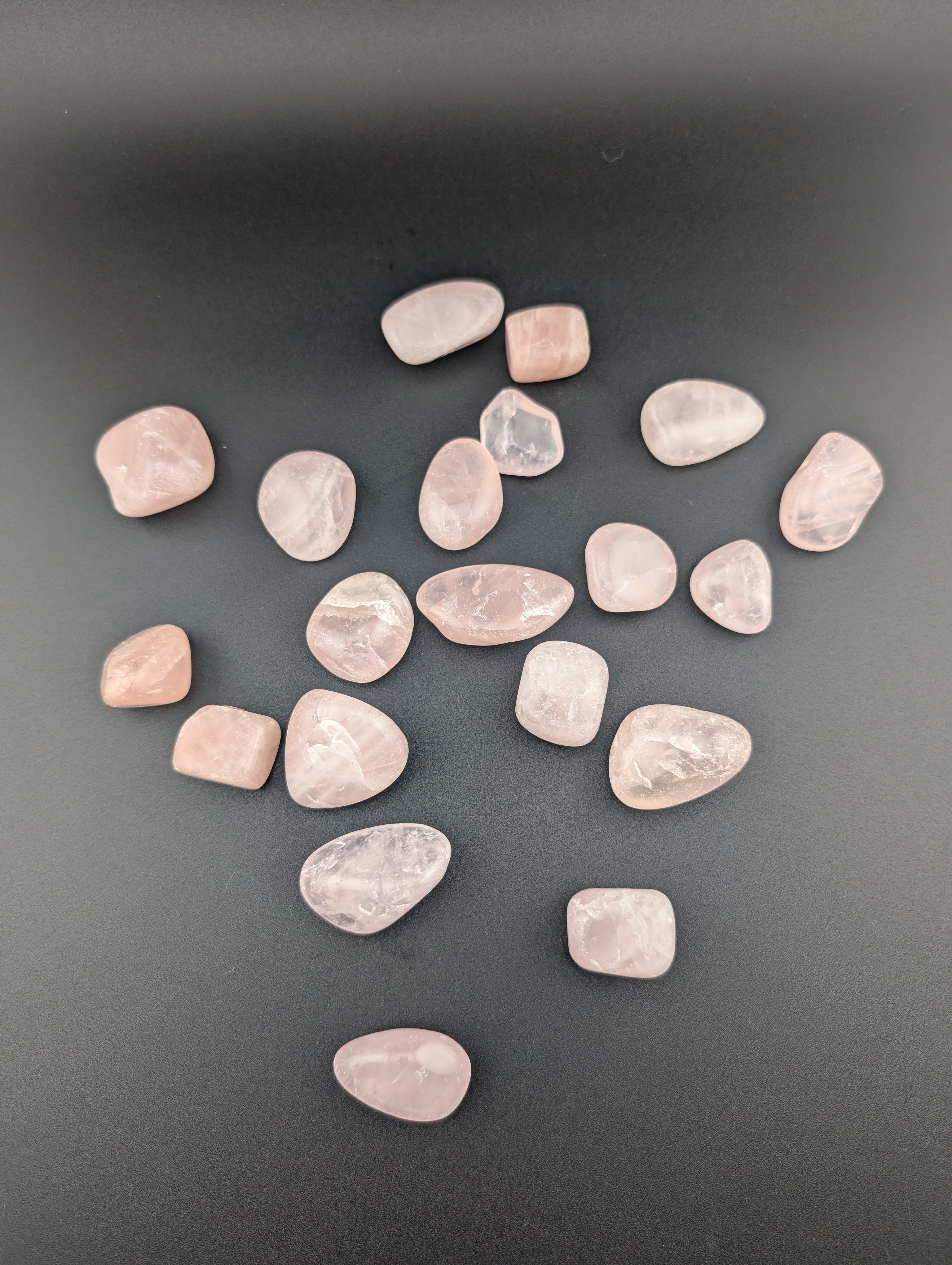 Rosenquarz Trommelstein