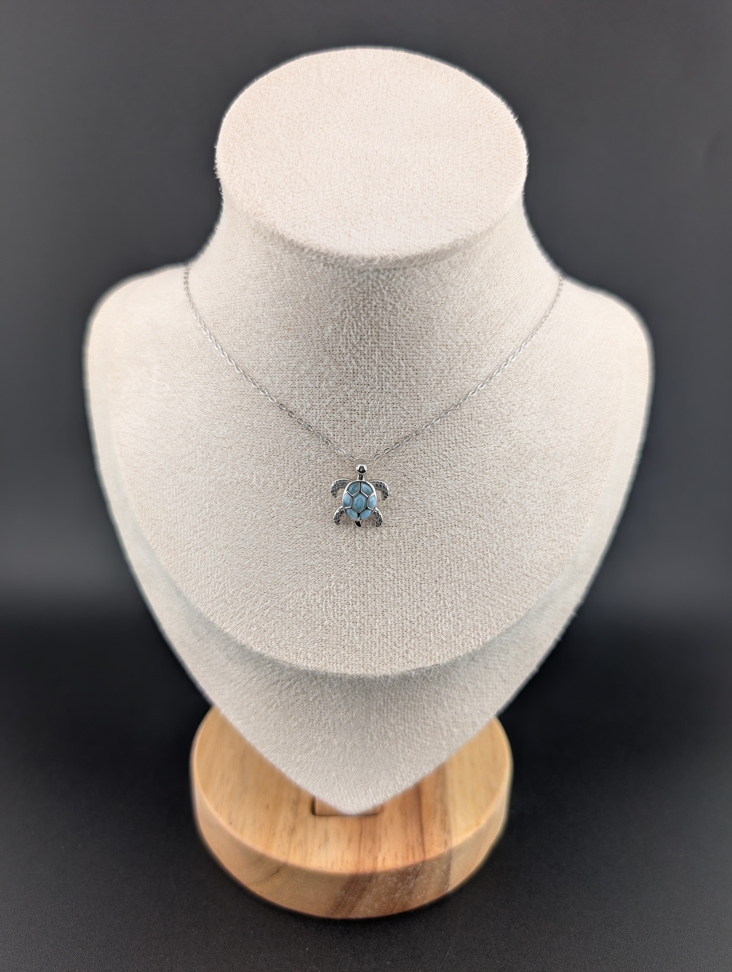 Larimar Anhänger S925 Schildkröte