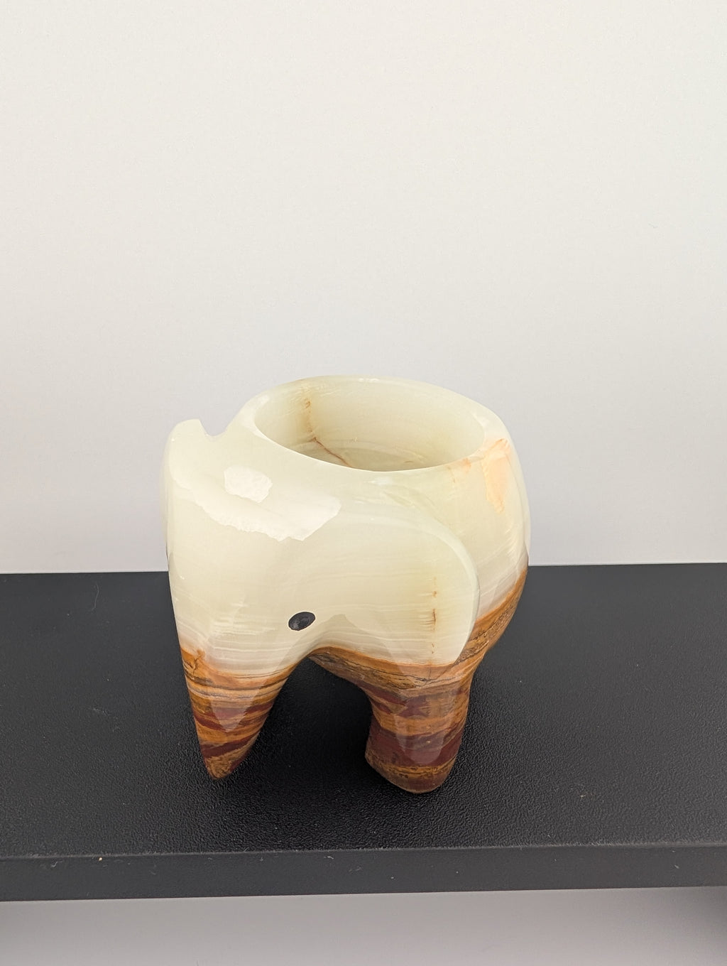 Onyx Teelichthalter Elefant