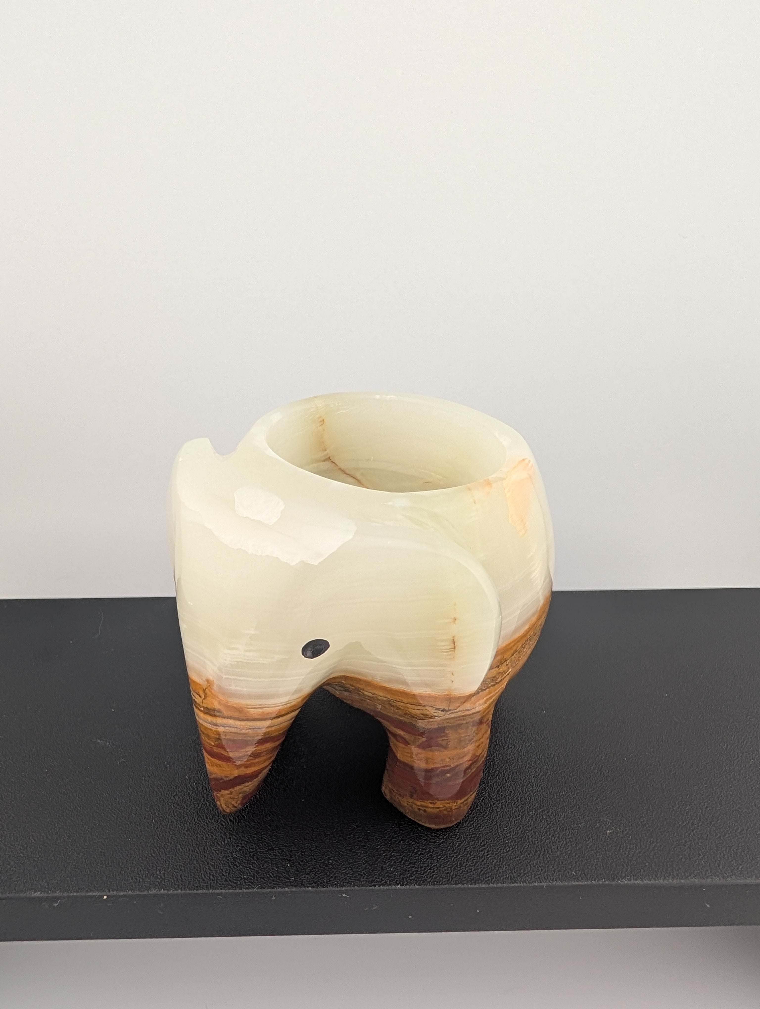 Onyx Teelichthalter Elefant