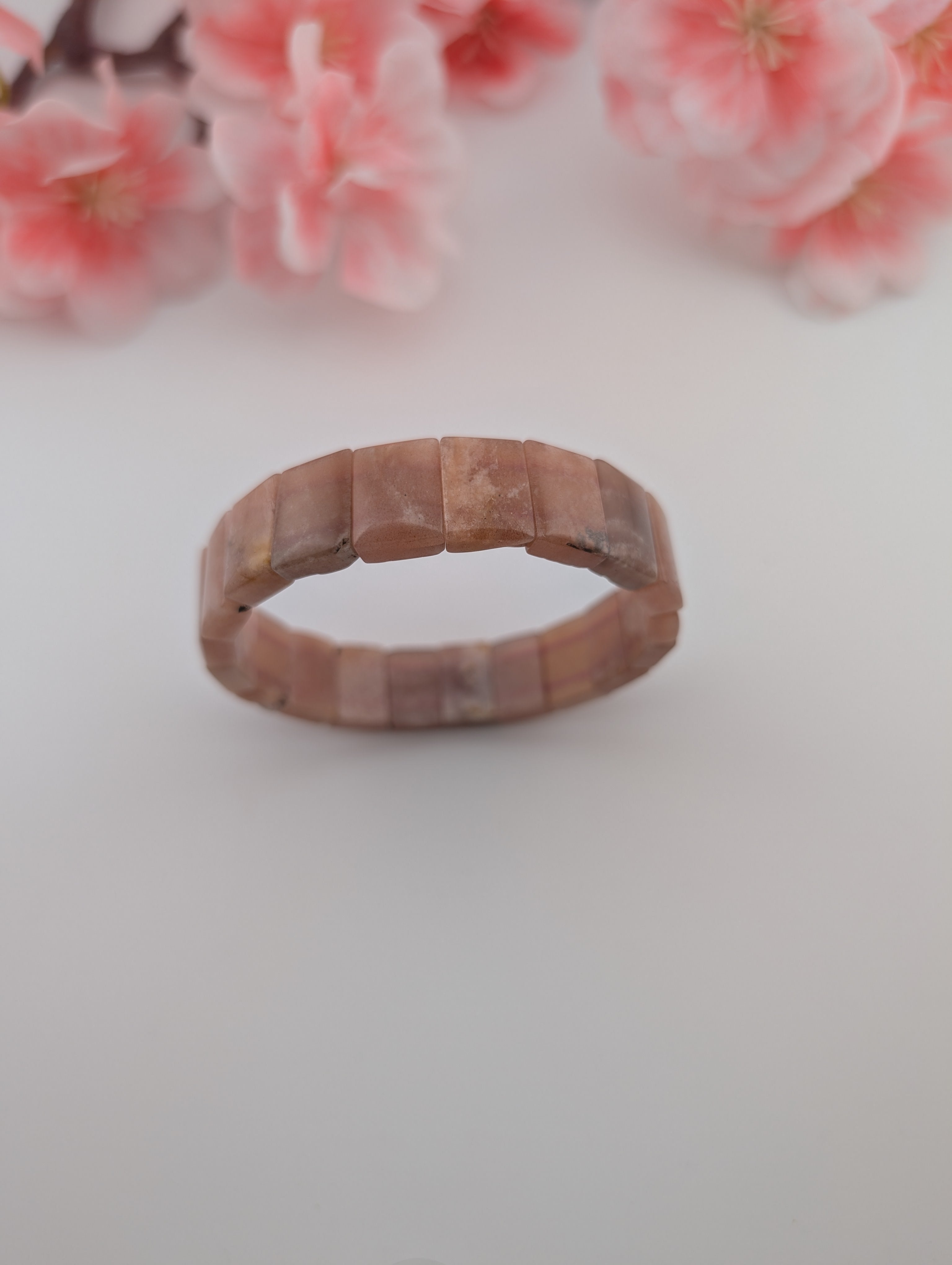 Pfirsich Mondstein Armband