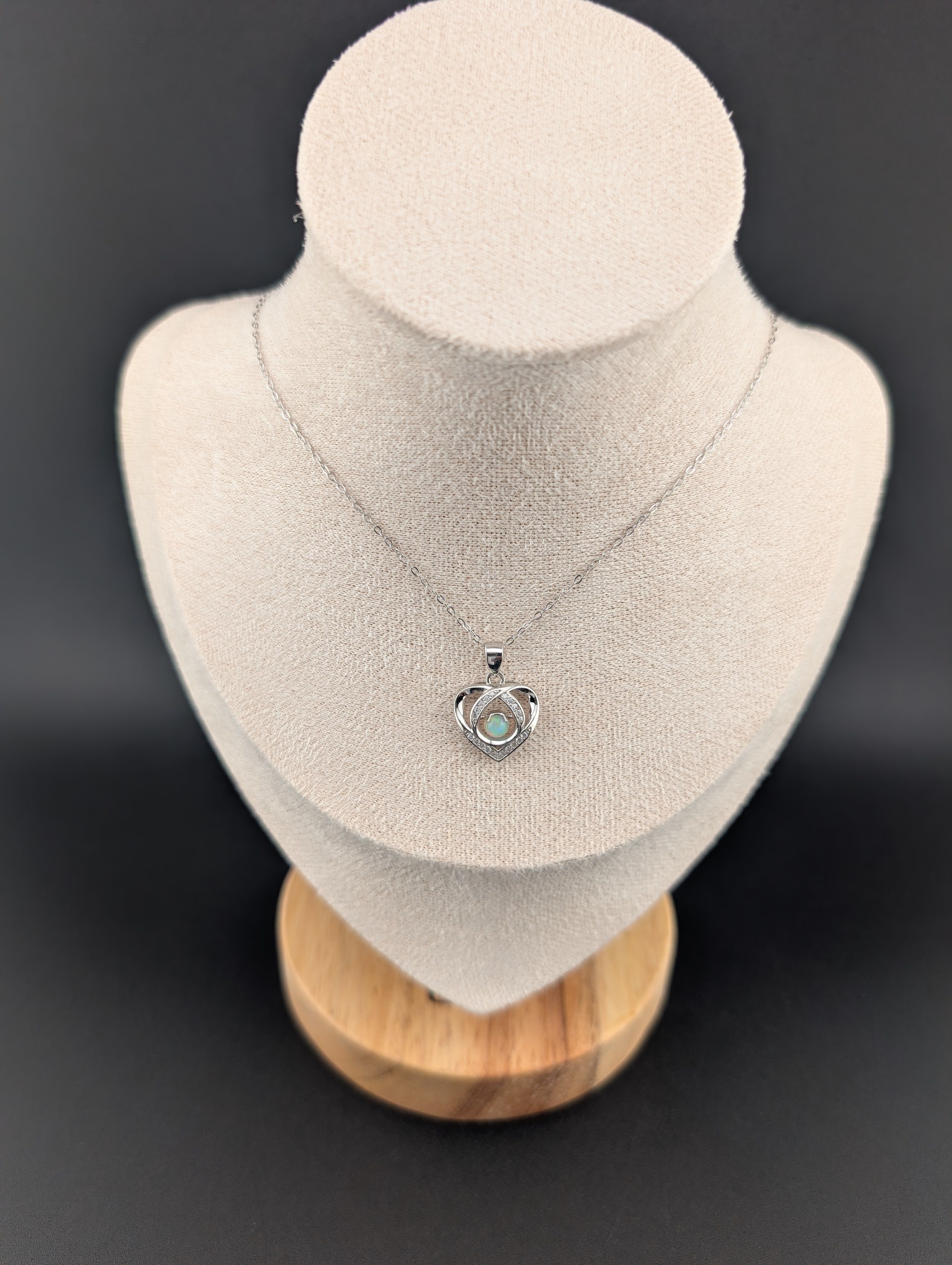 Opal Anhänger S925 Herz
