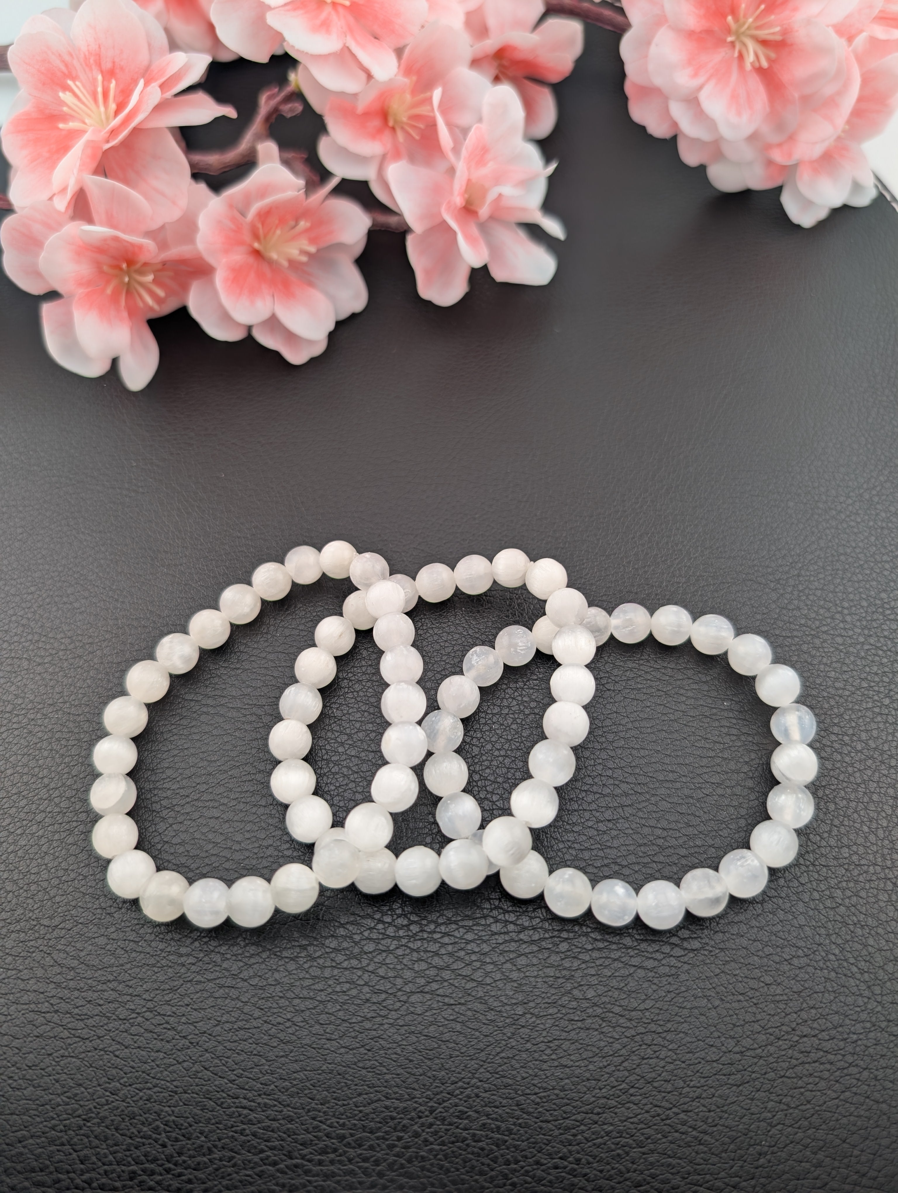 Selenit Armband 8 mm