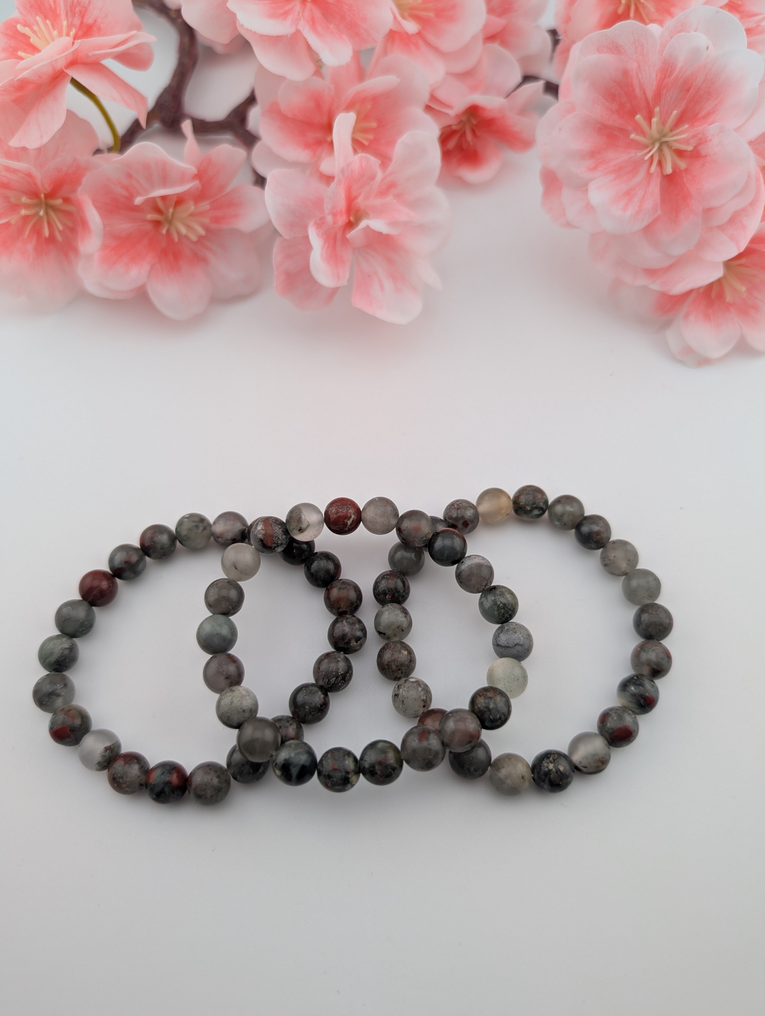 Afrikanischer Blutstein Armband  8 mm