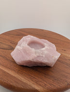 Rosenquarz Teelichthalter