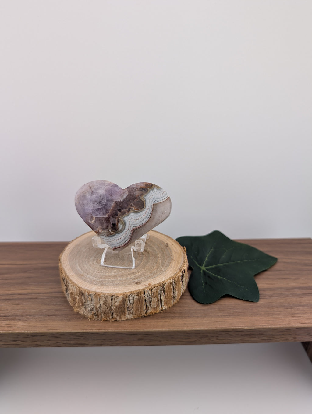 Amethyst Herz mit Mexikan Crazy Lace Achat