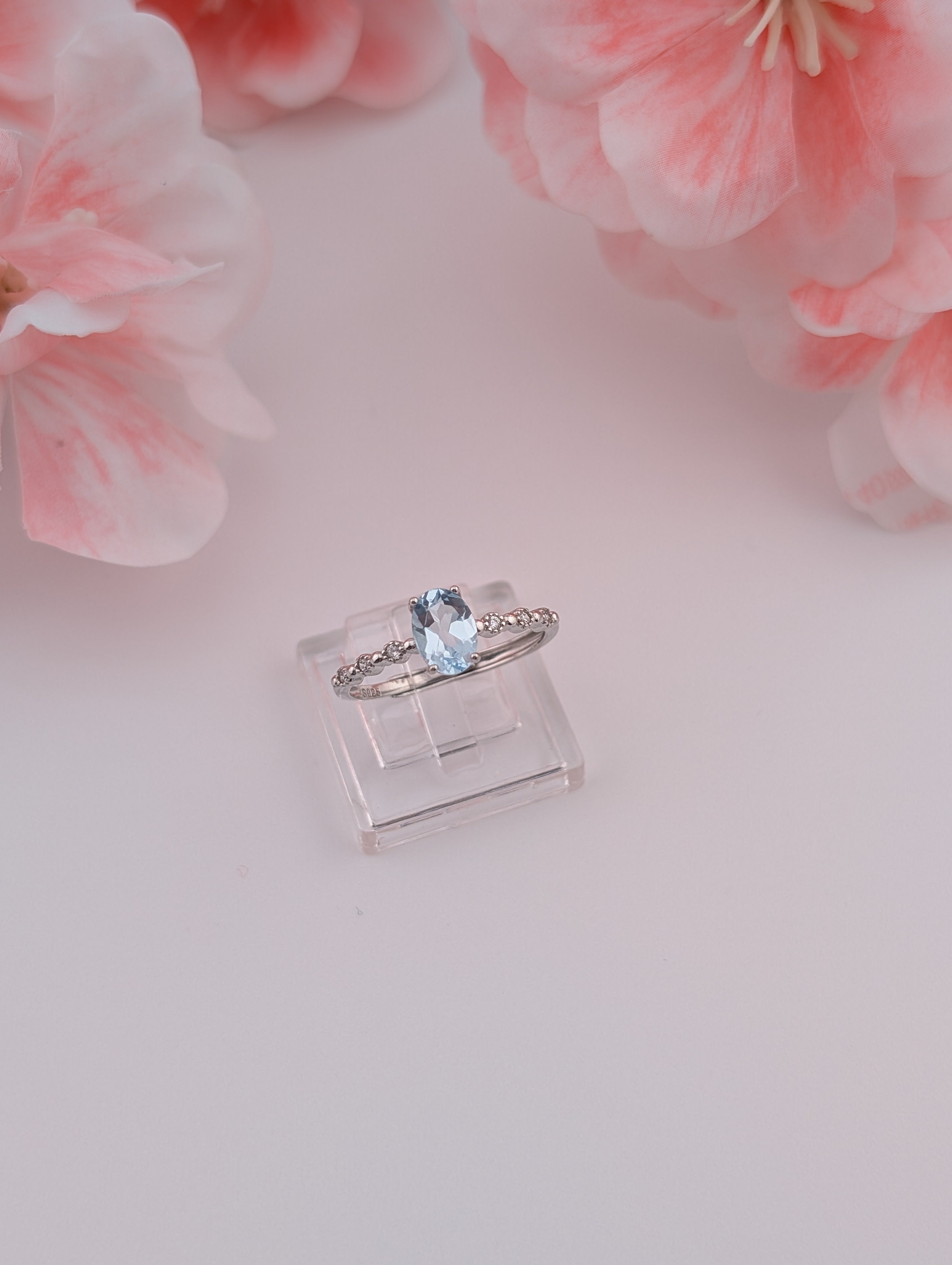 Blauer Topas Ring S925