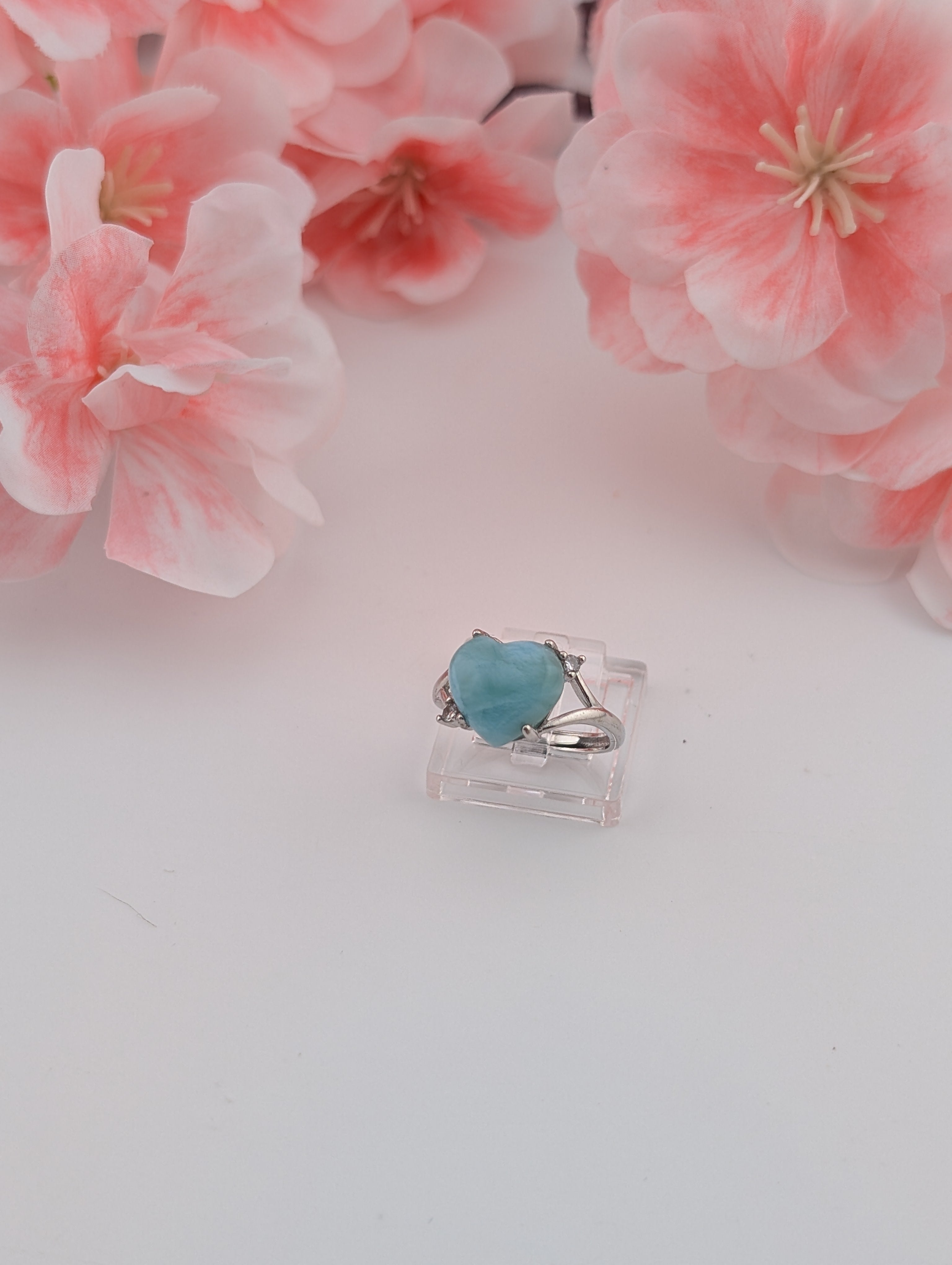Larimar Ring Herz S925
