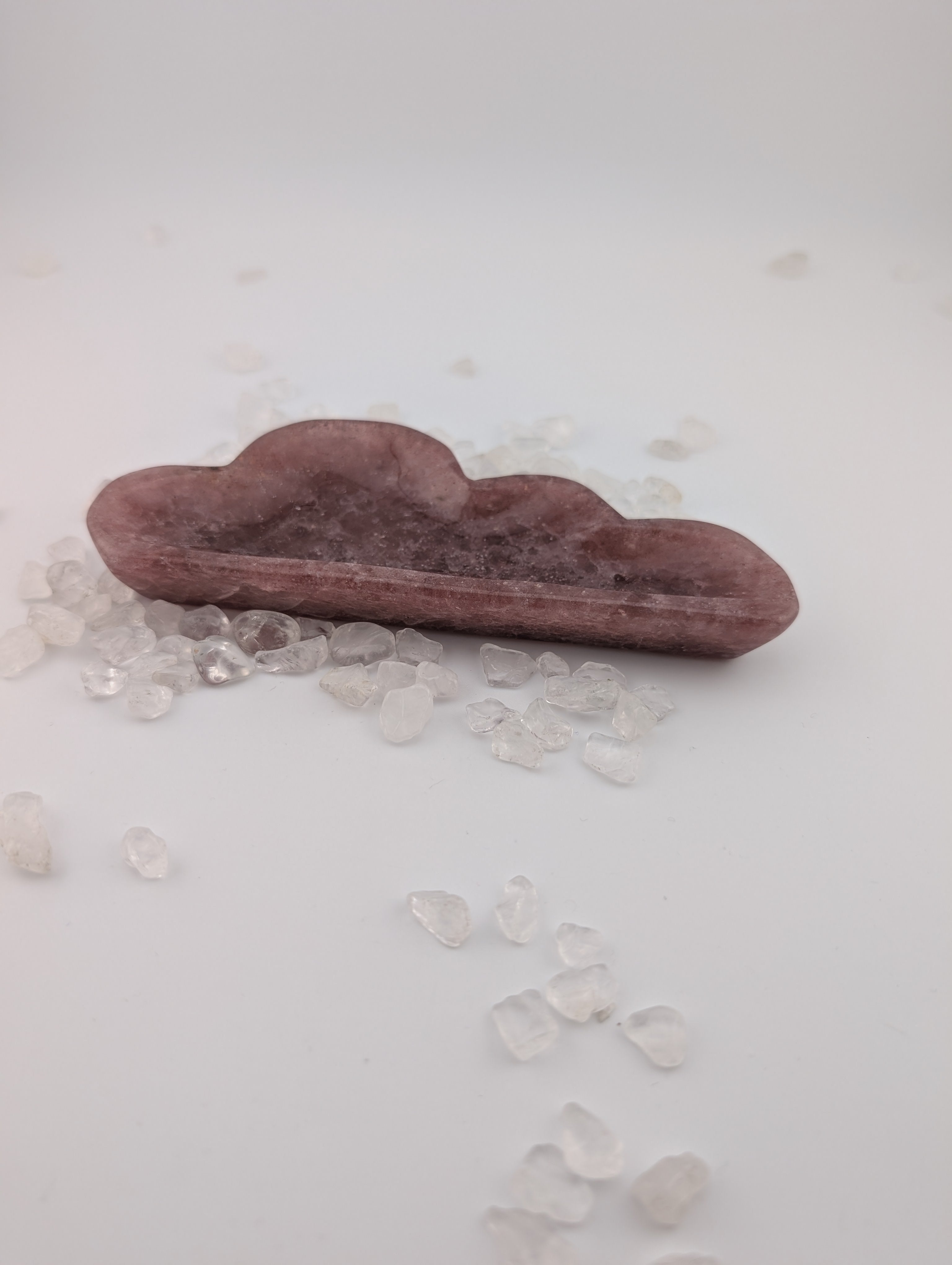 Erdbeerquarz Schale