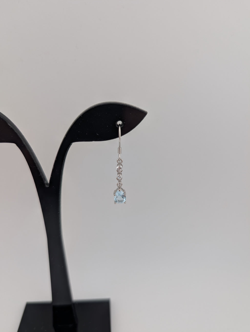 blauer Topaz Ohrringe S925