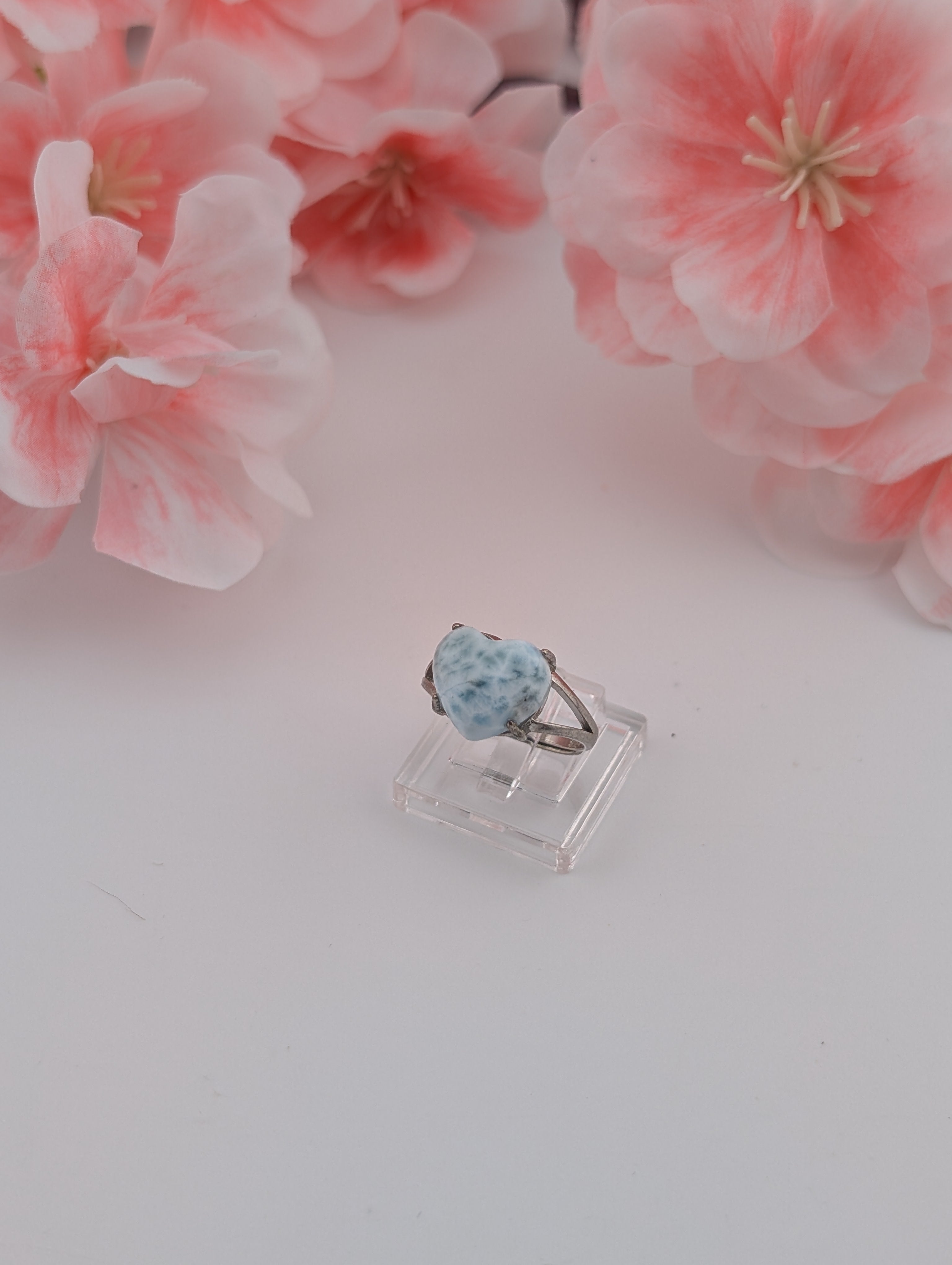 Larimar Ring Herz S925