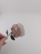 Feuerquarz Blume mit Stiel