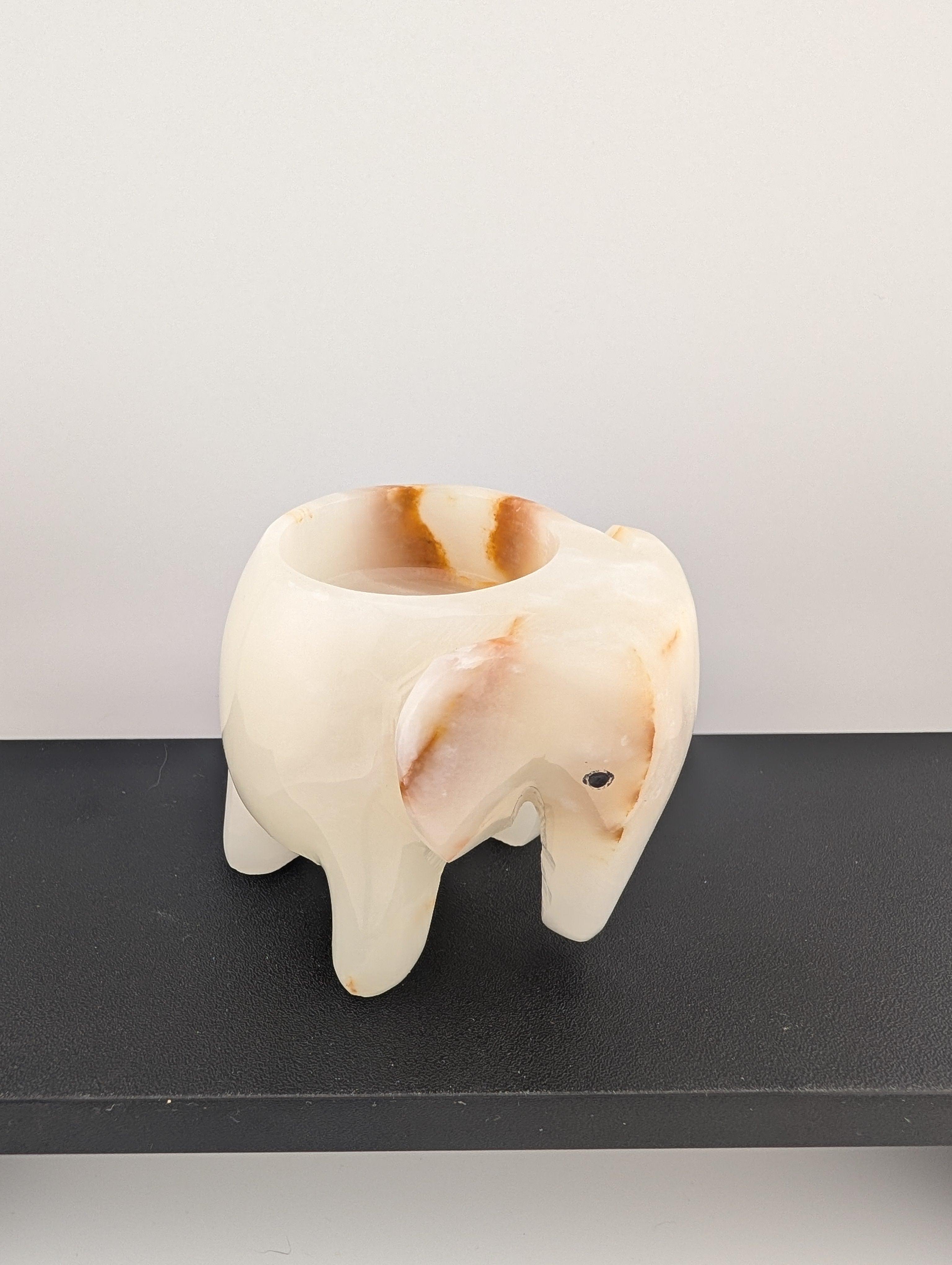 Onyx Teelichthalter Elefant