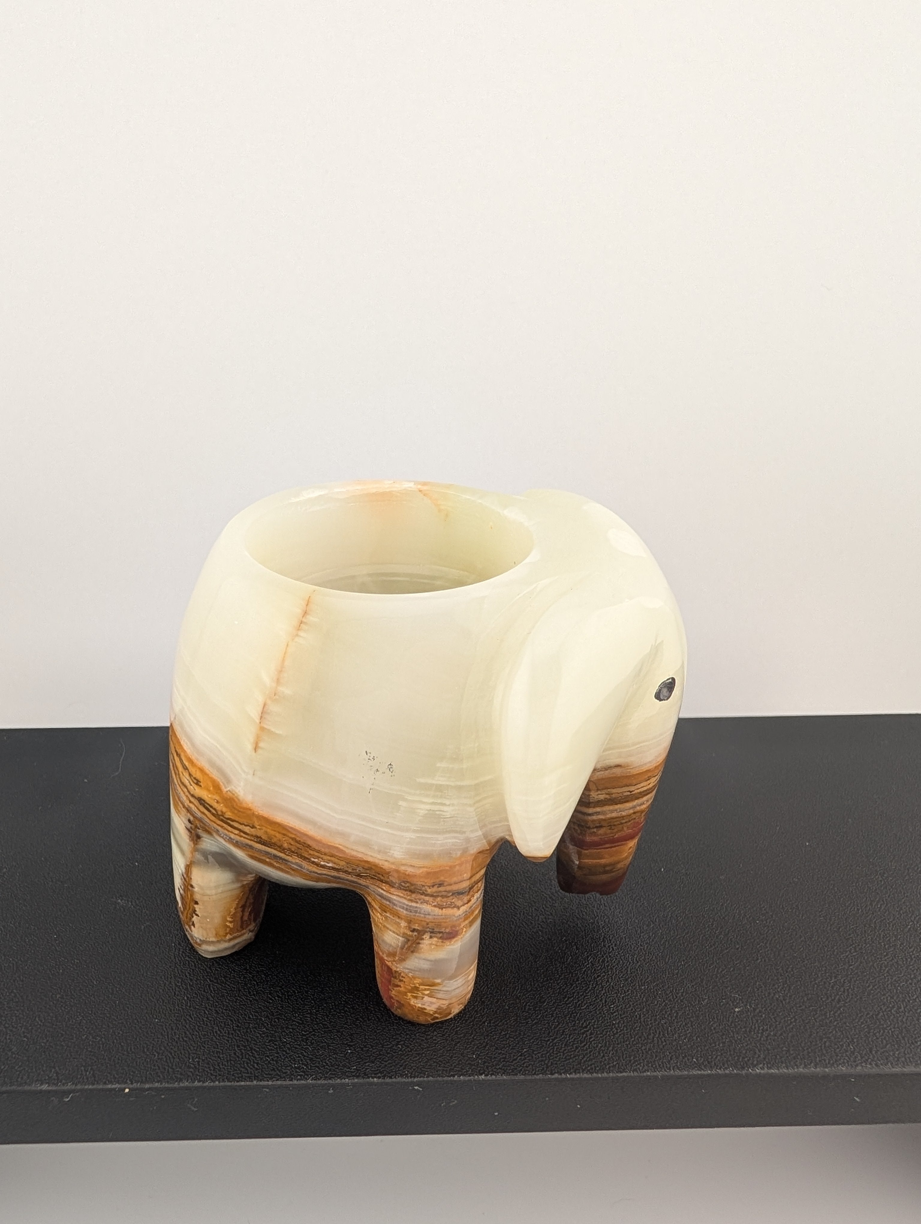 Onyx Teelichthalter Elefant