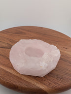 Rosenquarz Teelichthalter