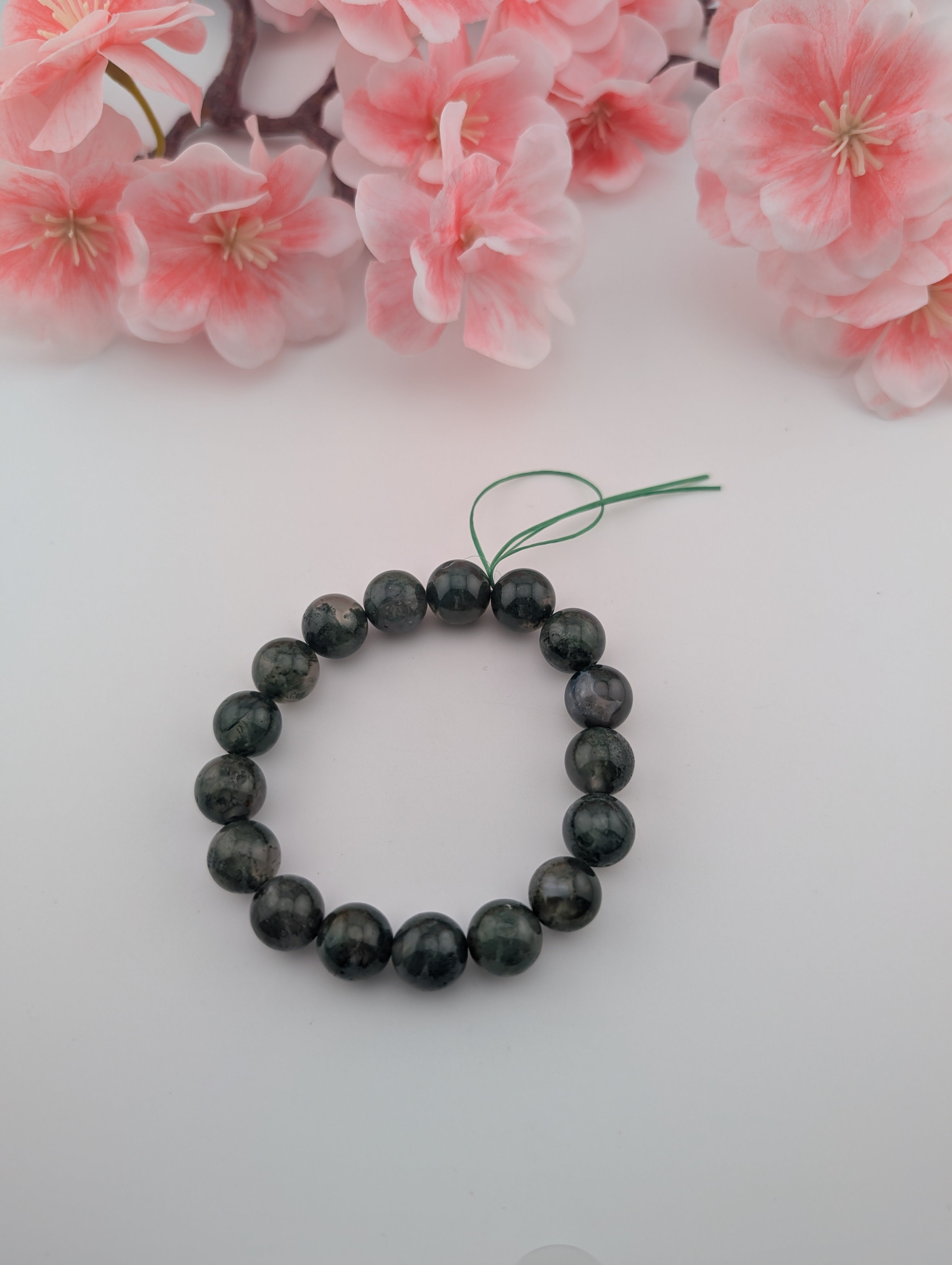 Moosachat Armband 12 mm