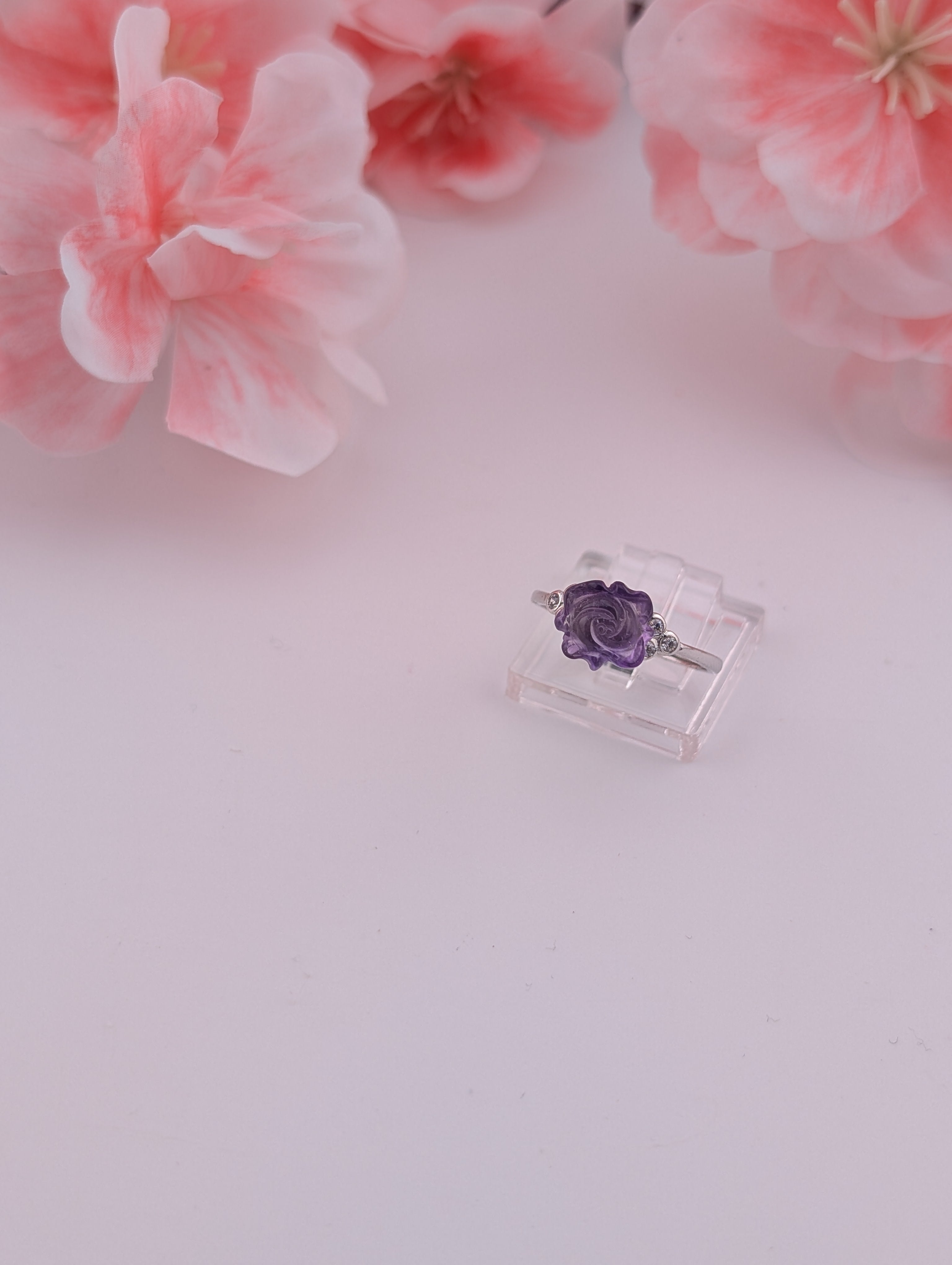 Amethyst Ring Rose S925