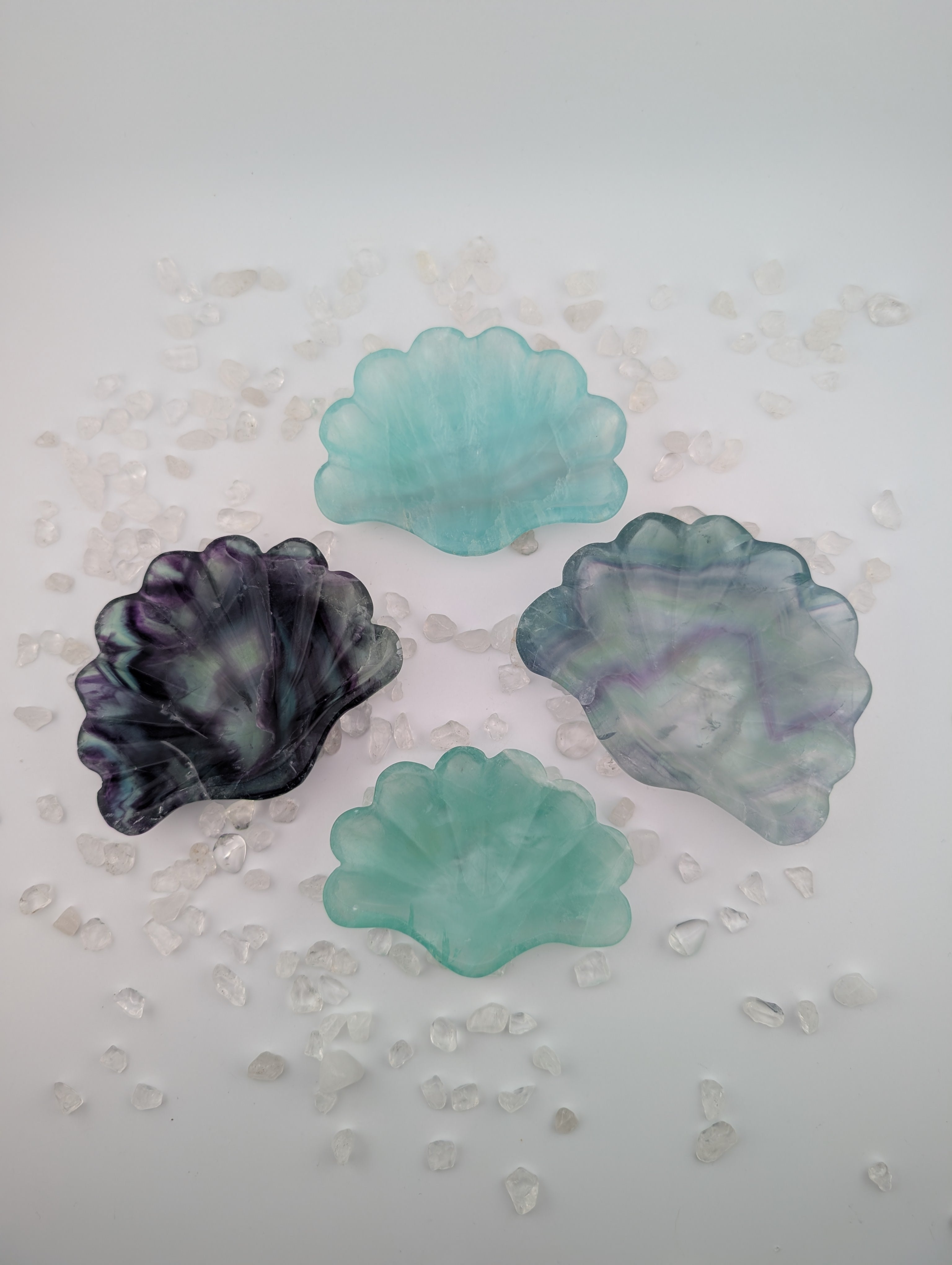 Fluorit Schale Muschel