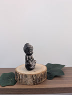 Silber Obsidian Buddha