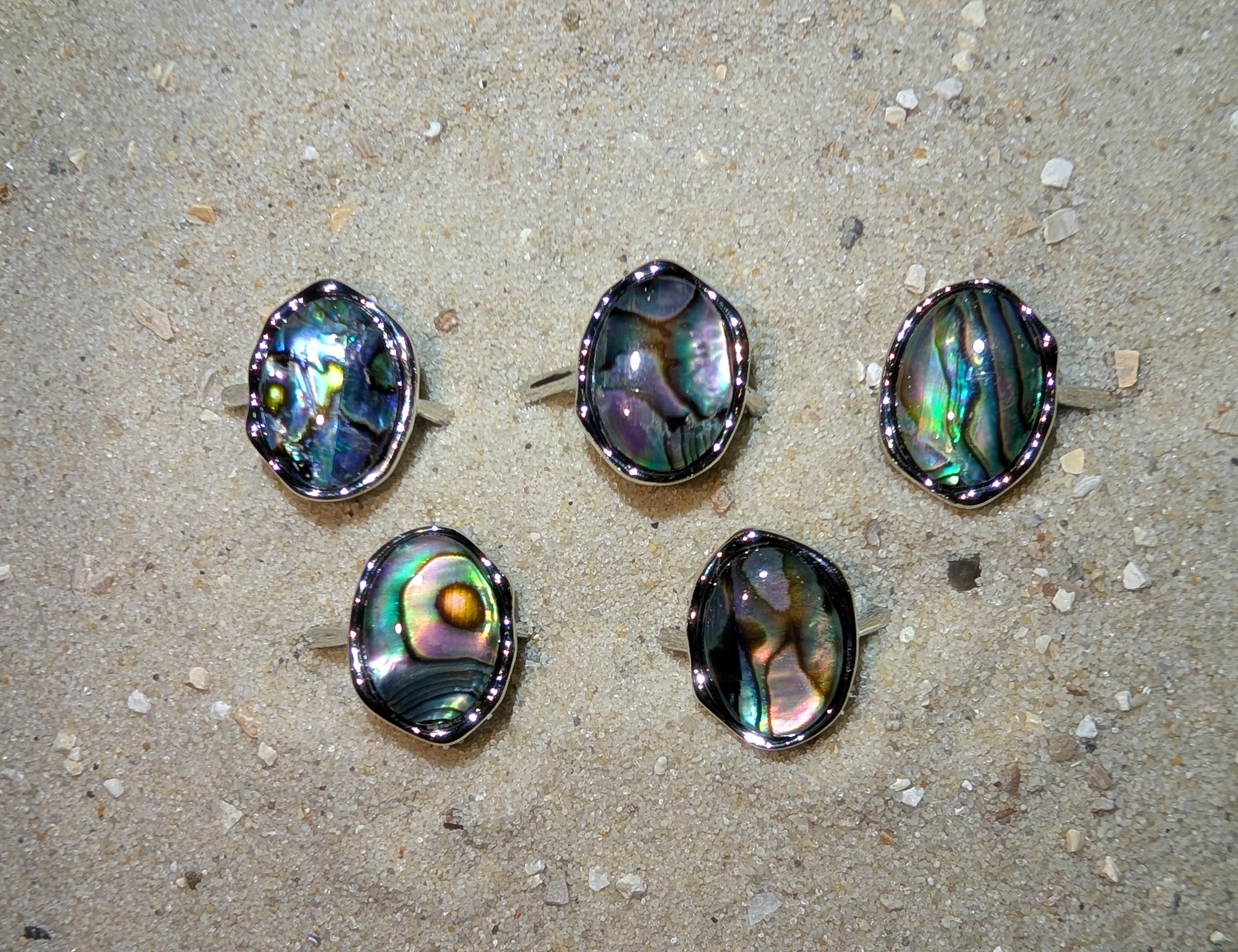 Abalone Ring Edelstahl