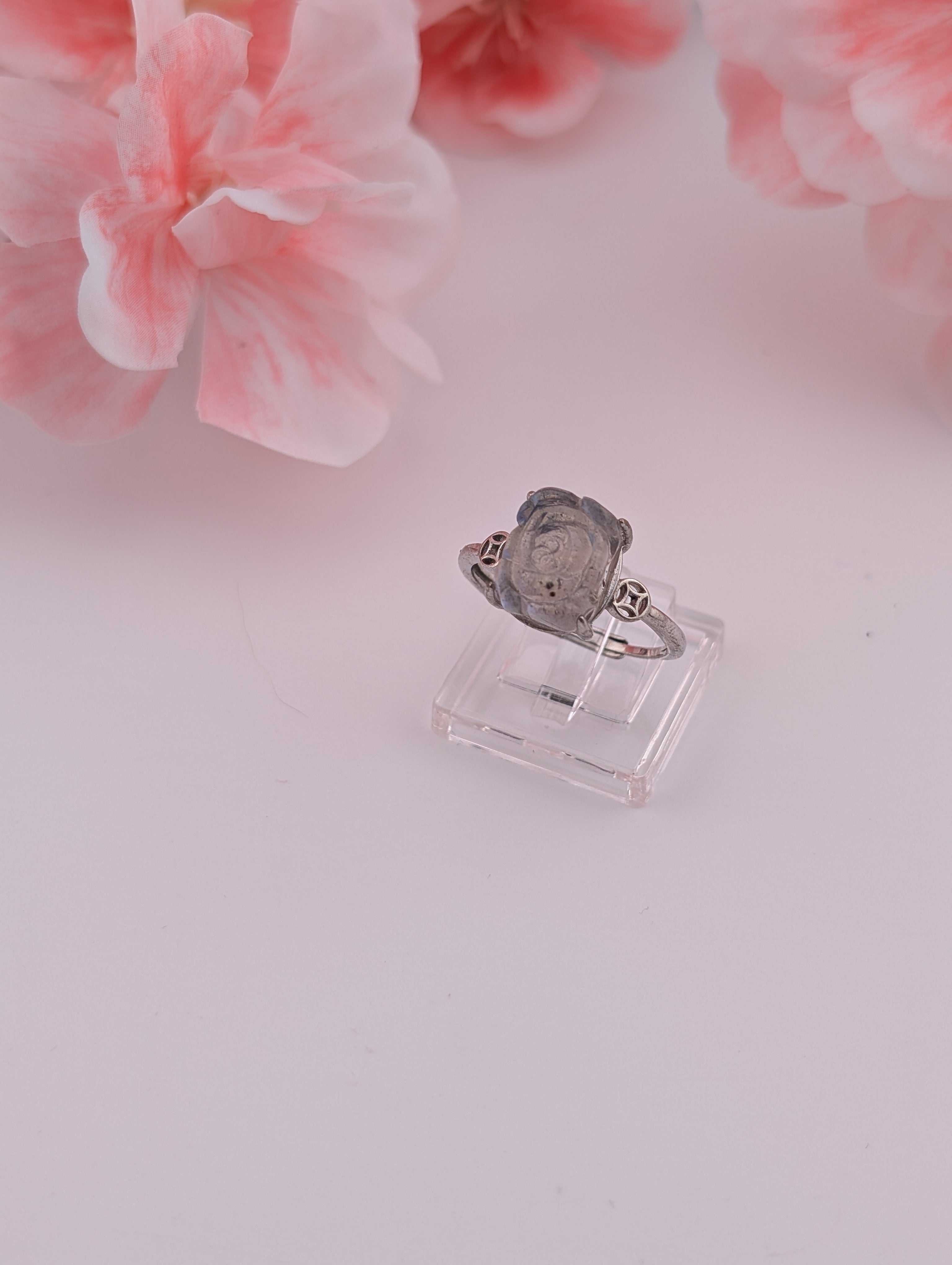 Labradorit Ring Rose S925