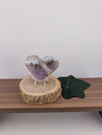 Amethyst Herz mit Mexikan Crazy Lace Achat