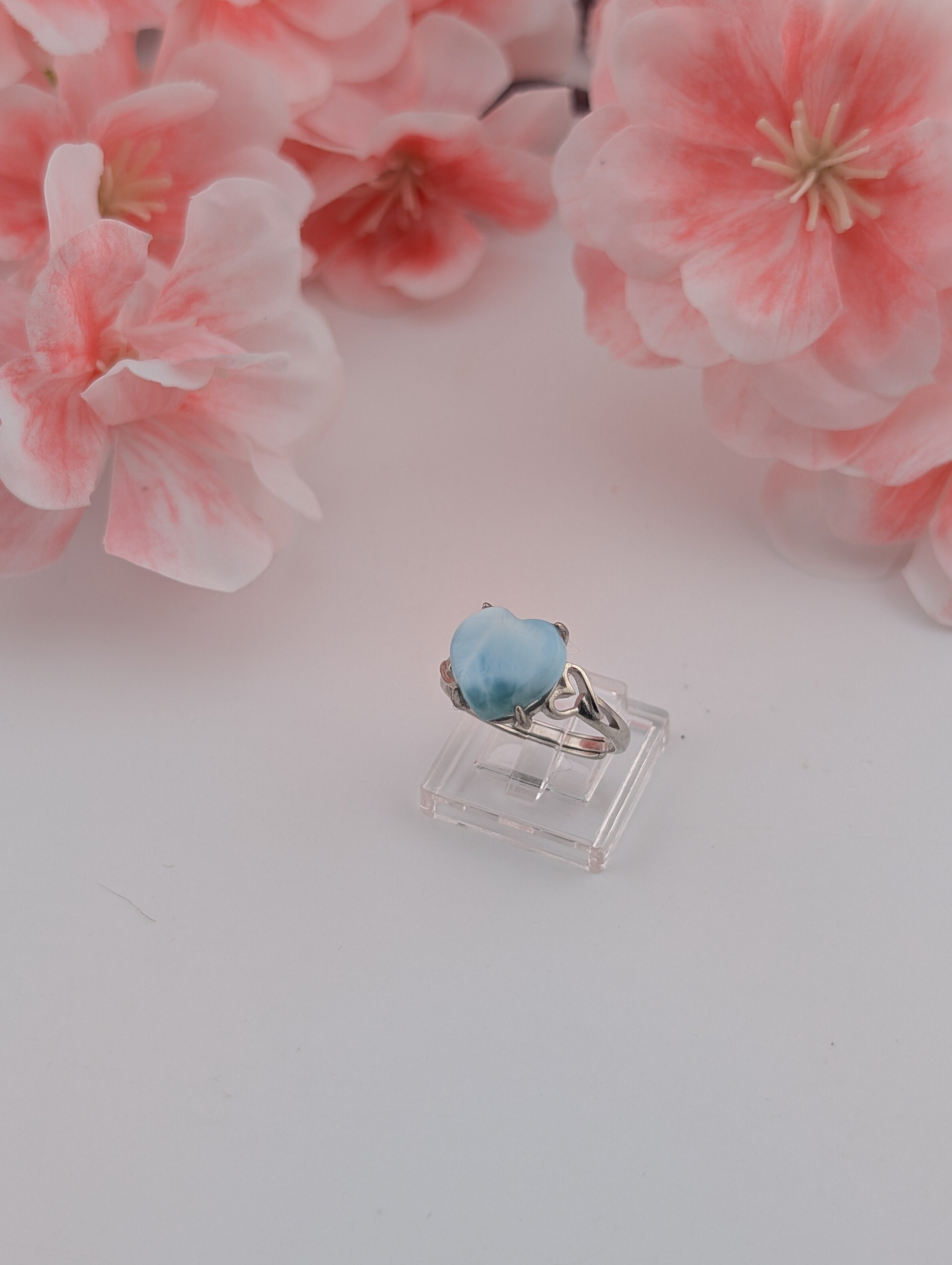 Larimar Ring Herz S925