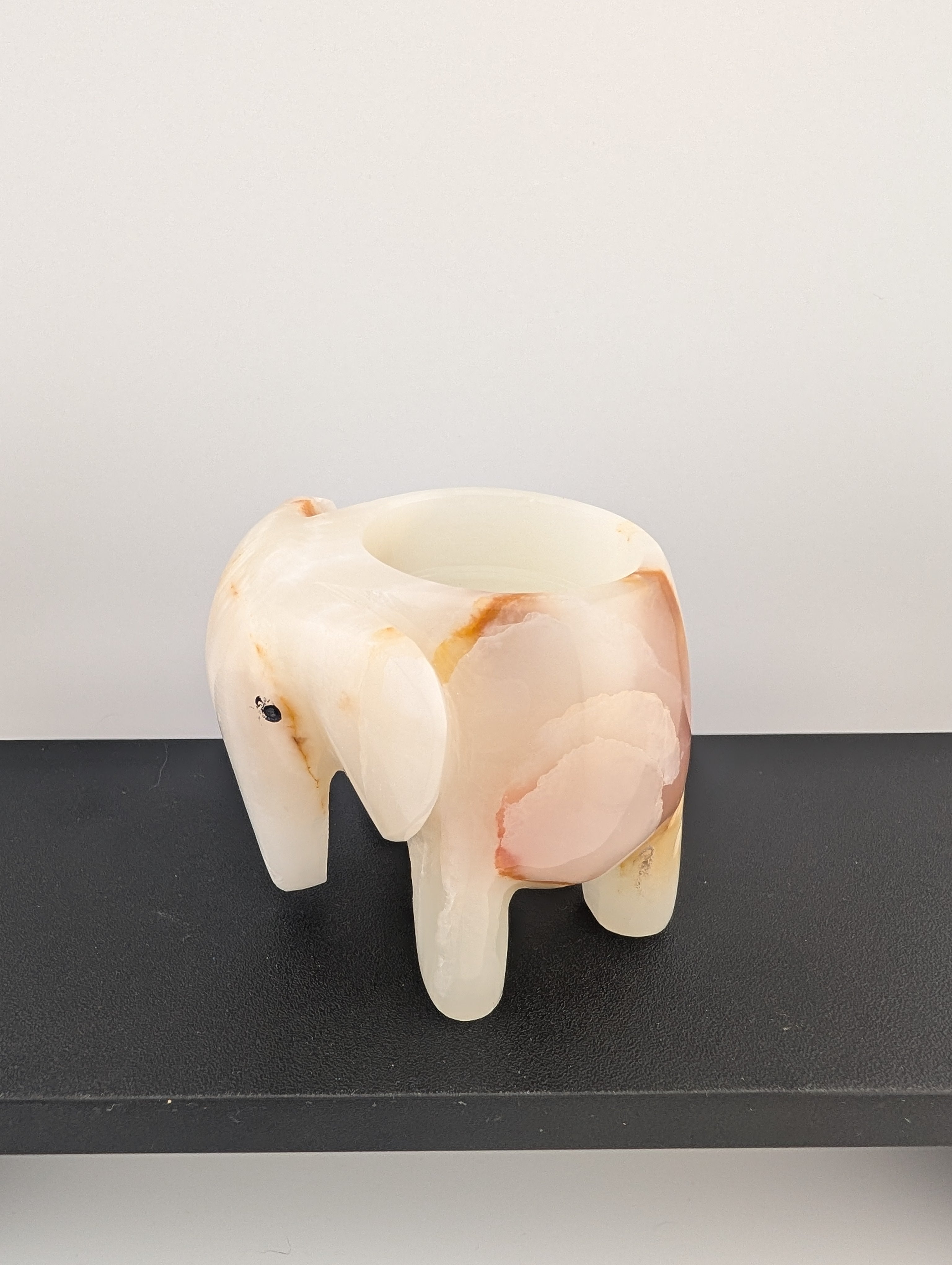 Onyx Teelichthalter Elefant