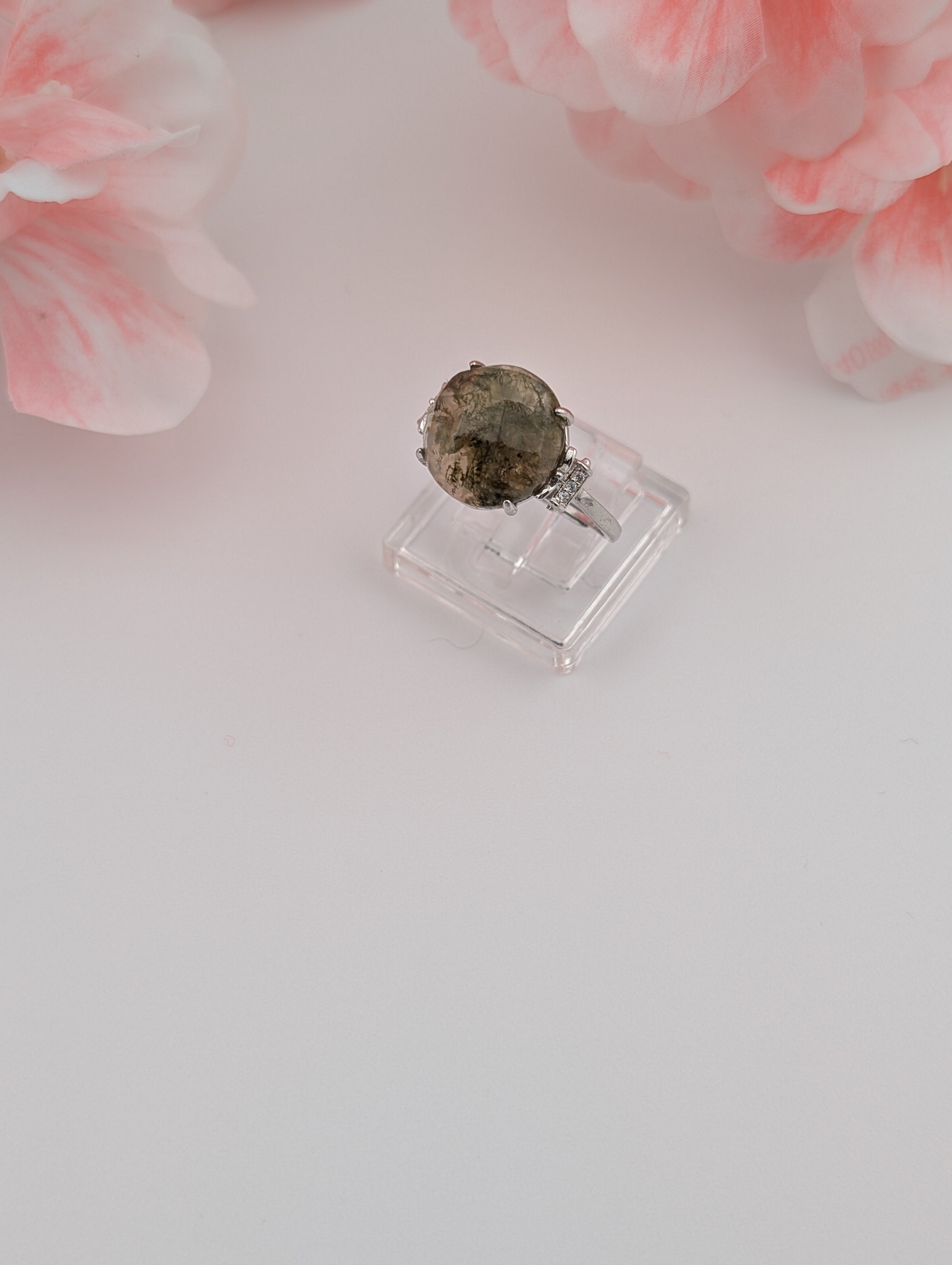 Moosachat Ring S925