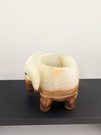 Onyx Teelichthalter Elefant