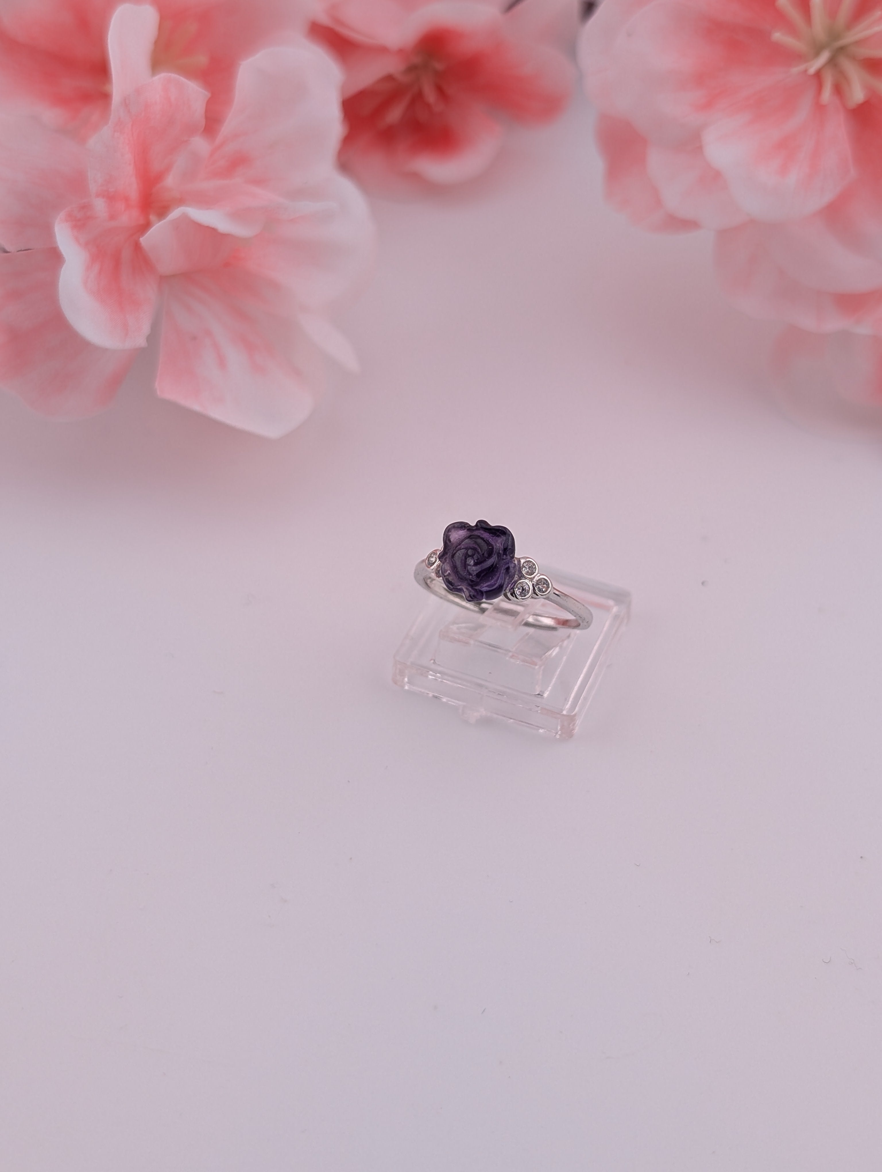 Amethyst Ring Rose S925
