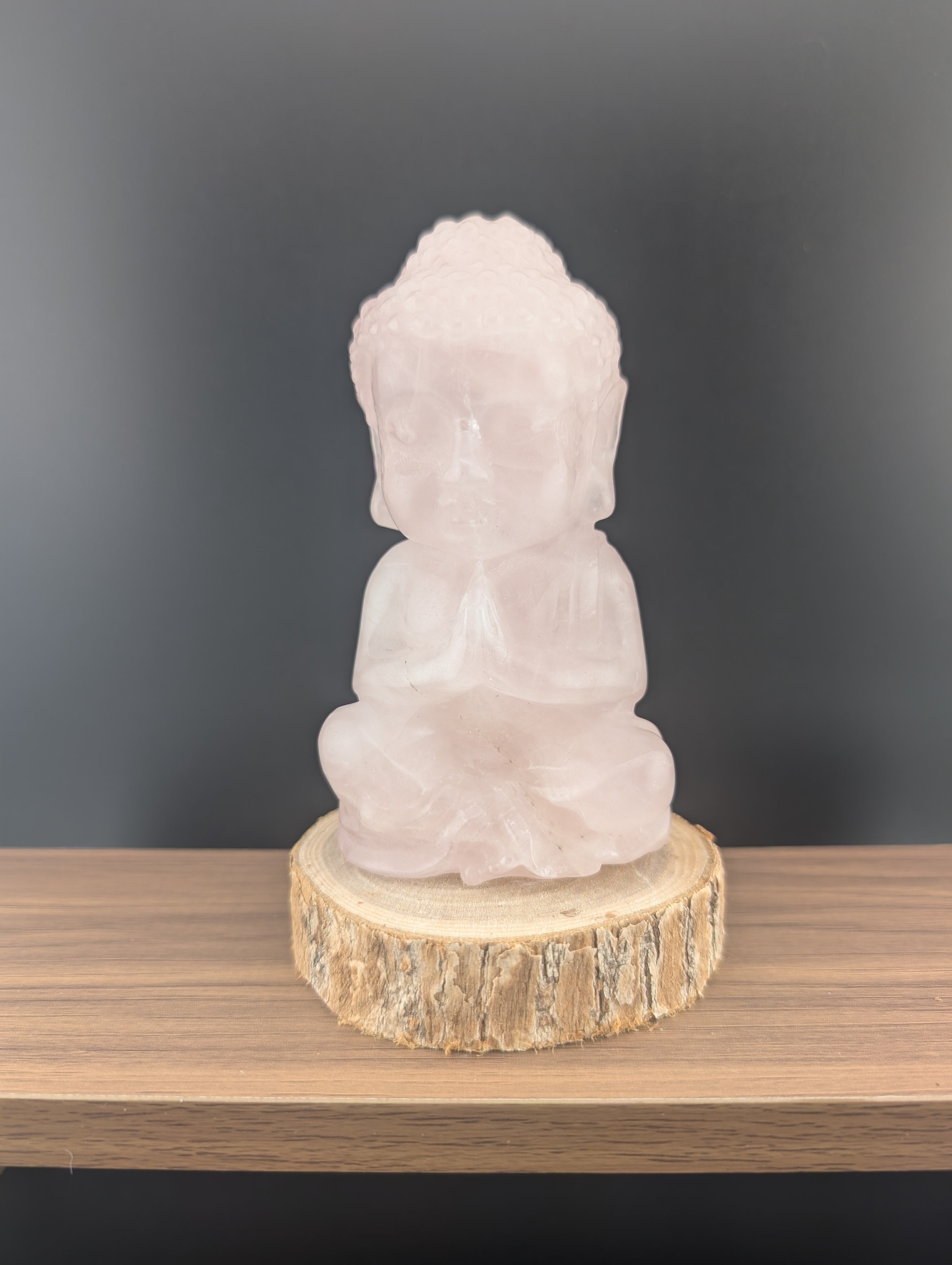 Rosenquarz Buddha