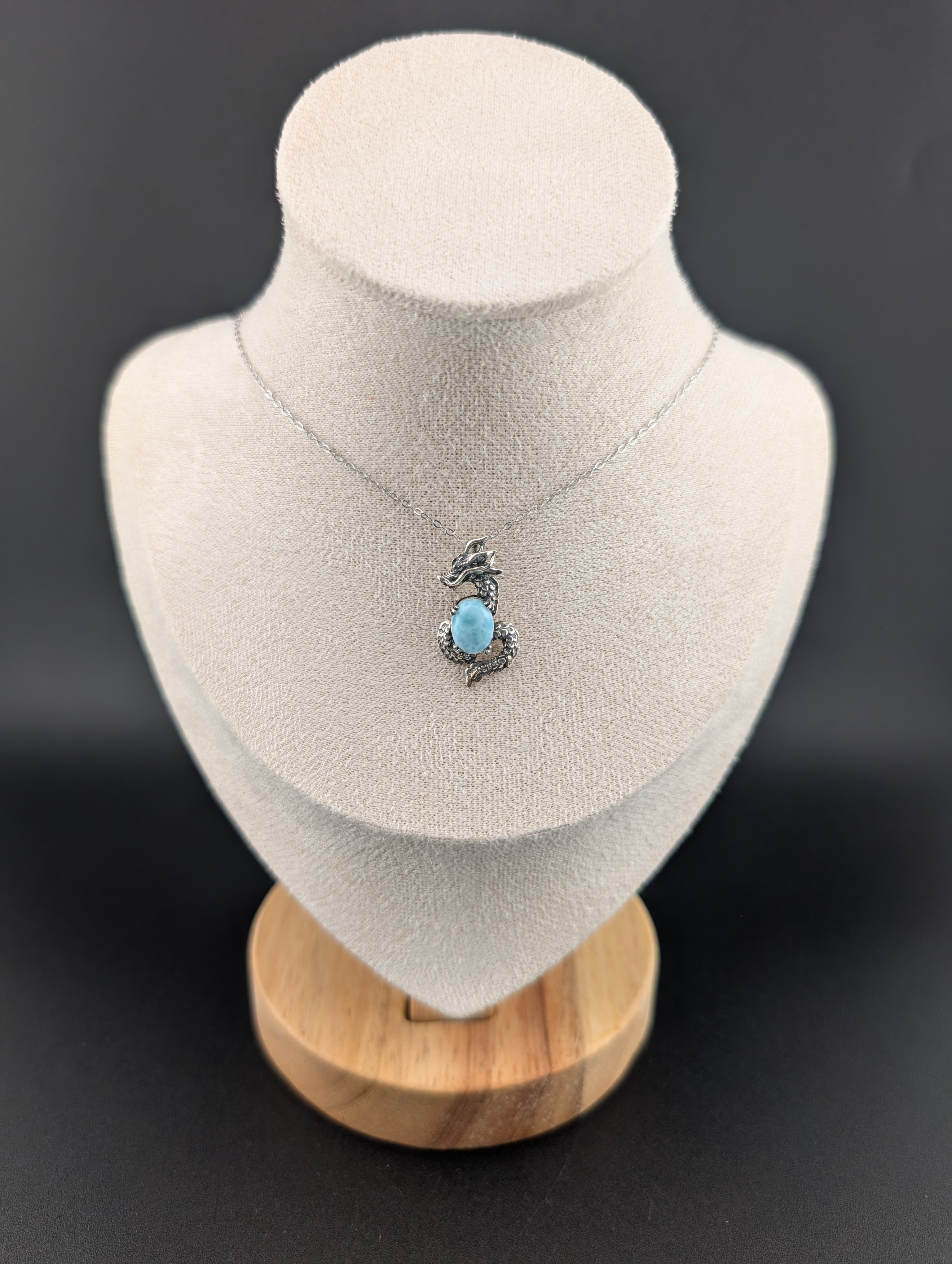 Larimar Anhänger Drache