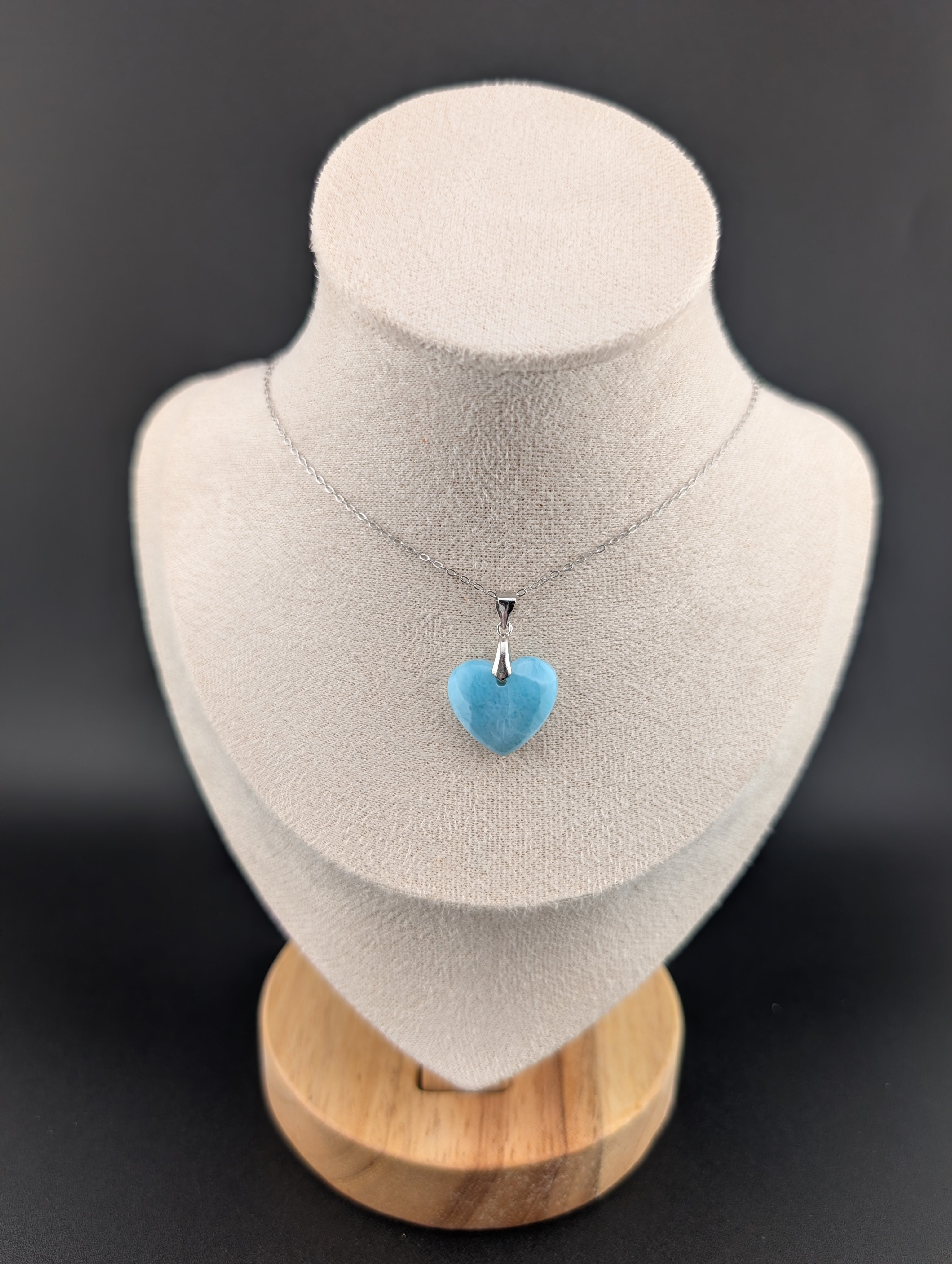 Larimar Anhänger S925 Herz
