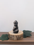 Silber Obsidian Buddha