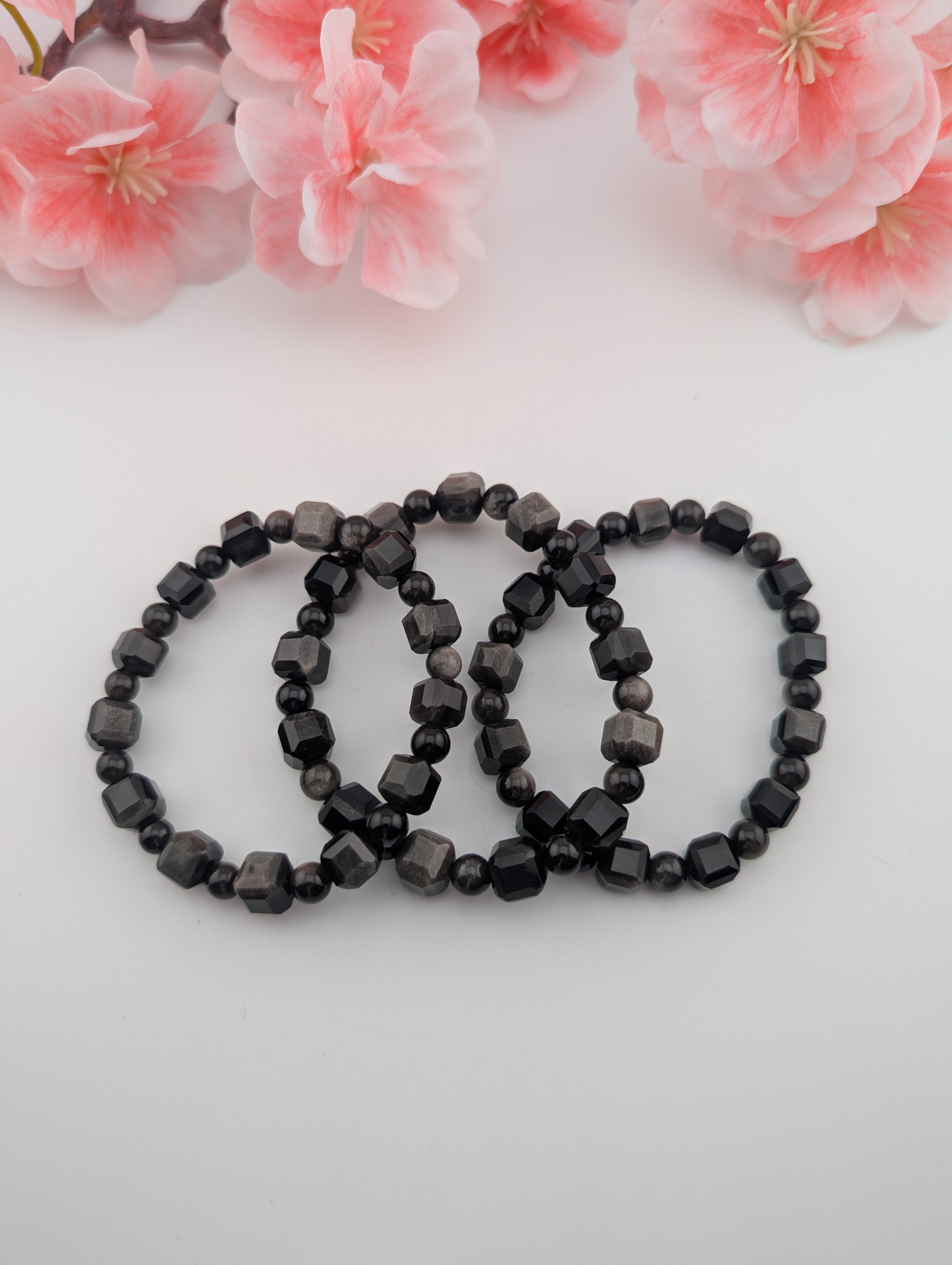 Silber Obsidian Armband
