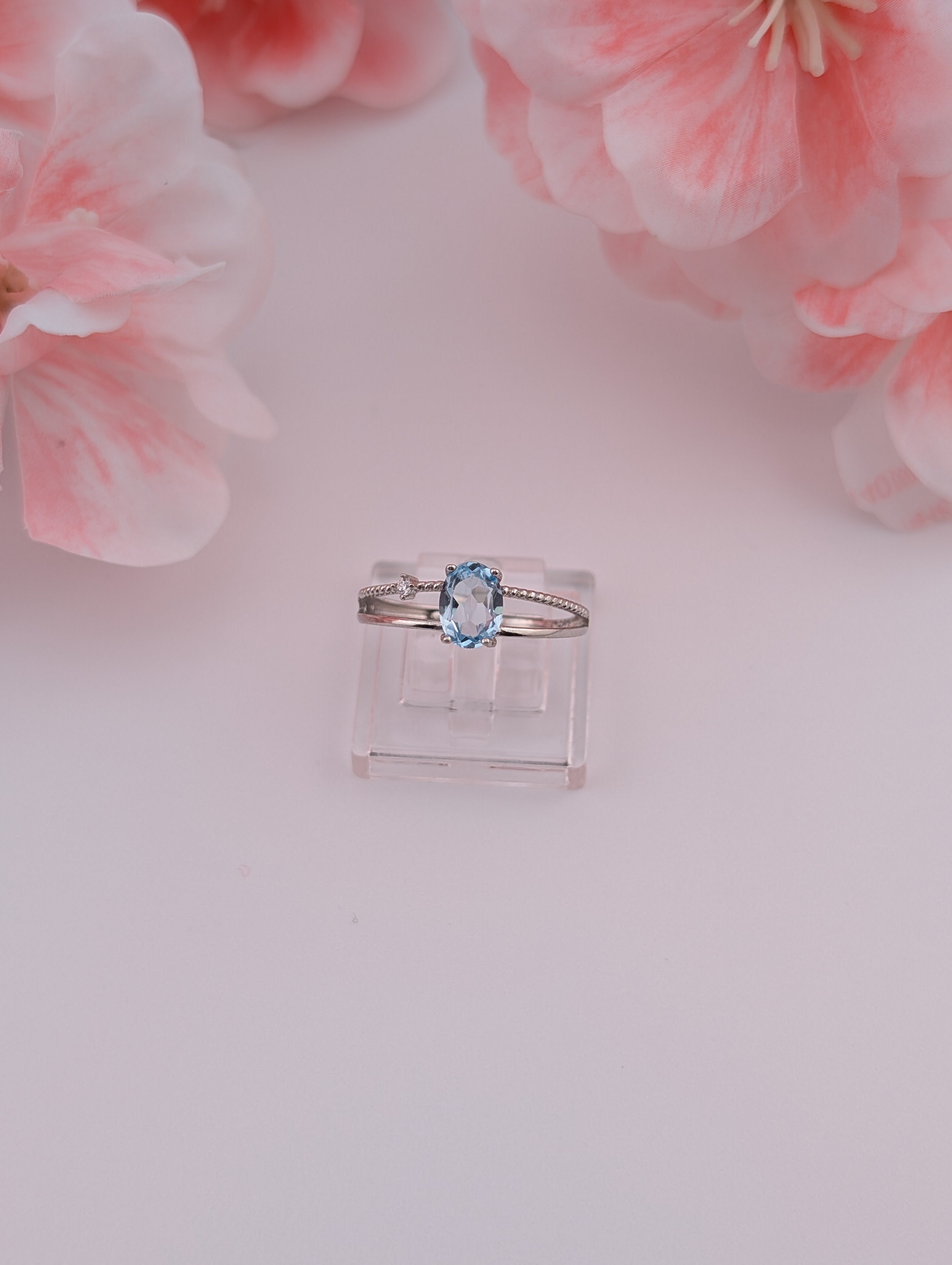 Blauer Topas Ring S925
