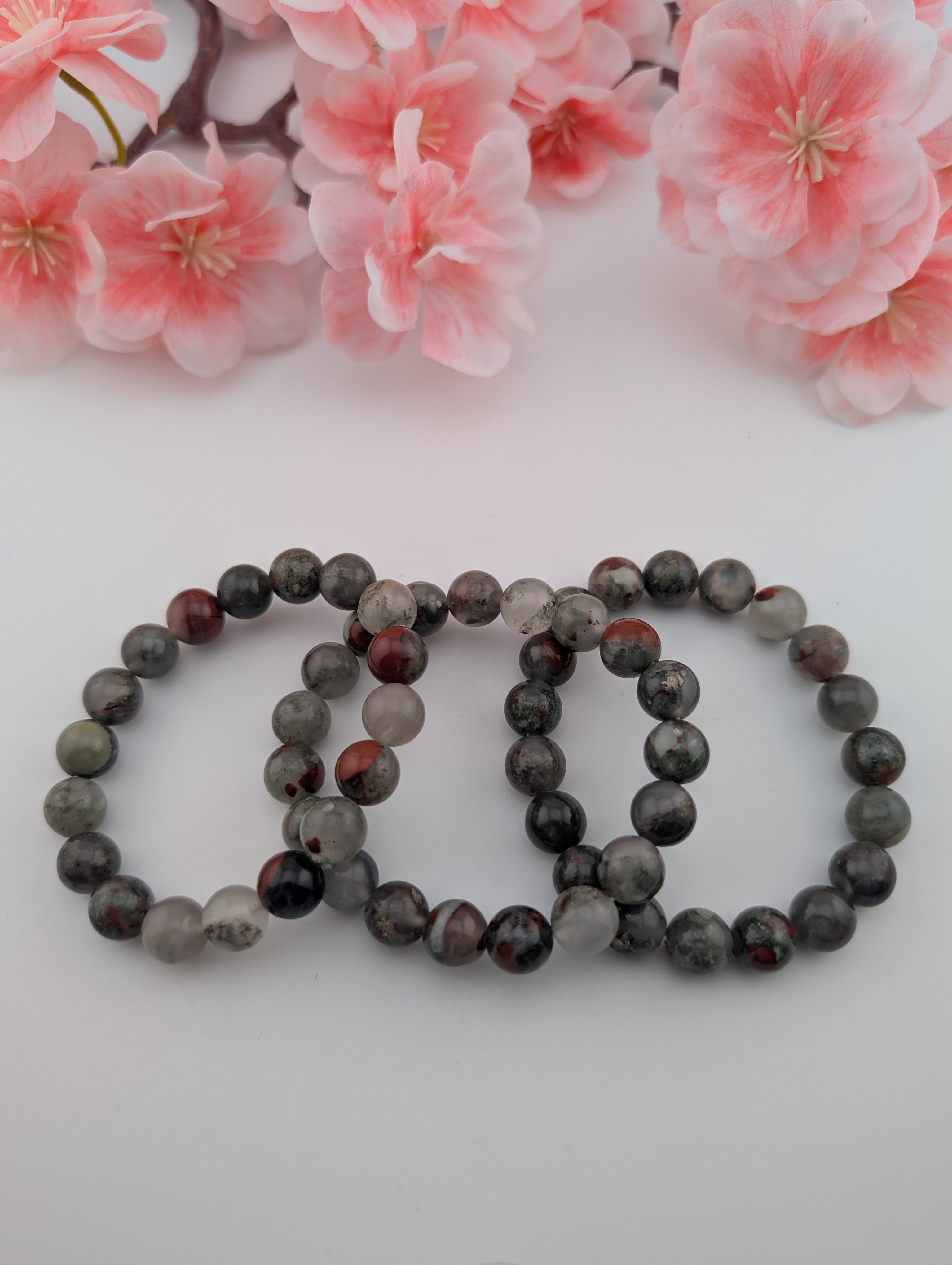 Afrikanischer Blutstein Armband  10 mm