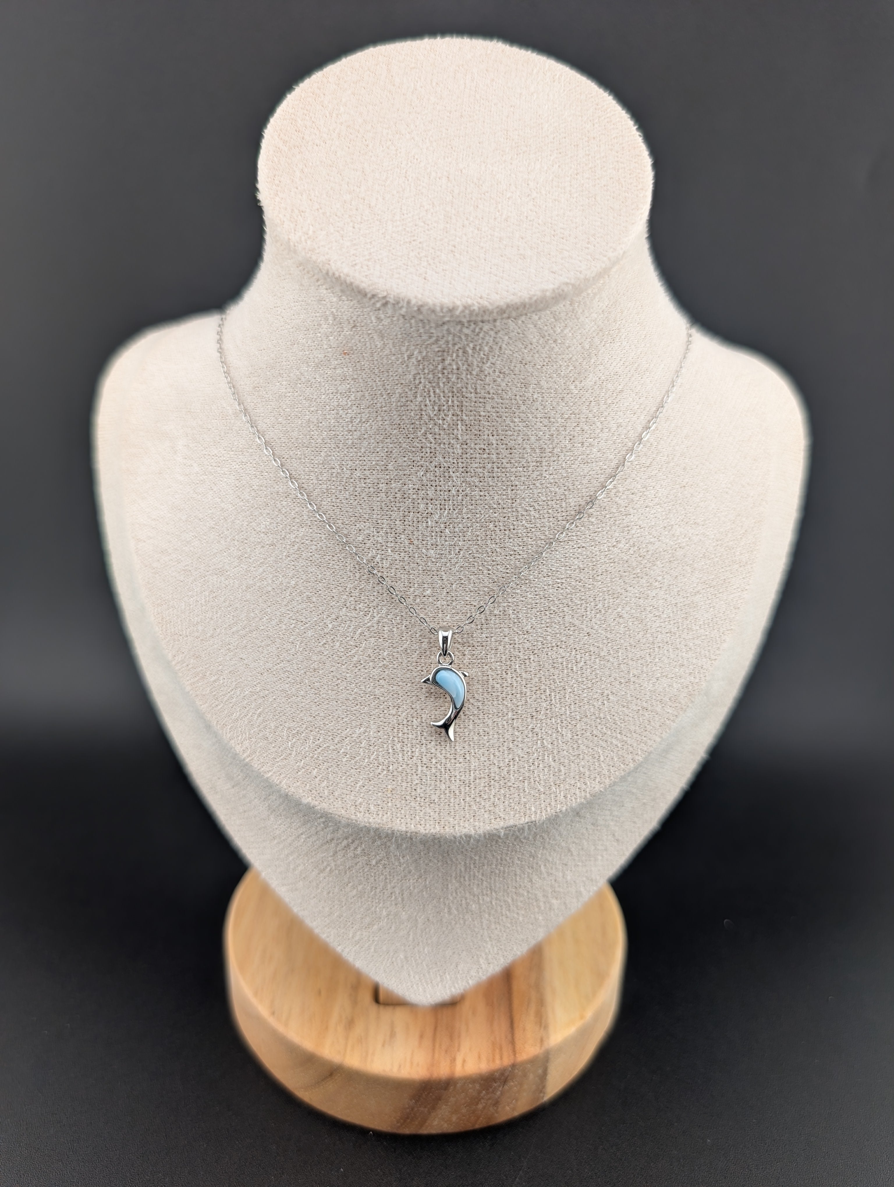 Larimar Anhänger S925 Delfin