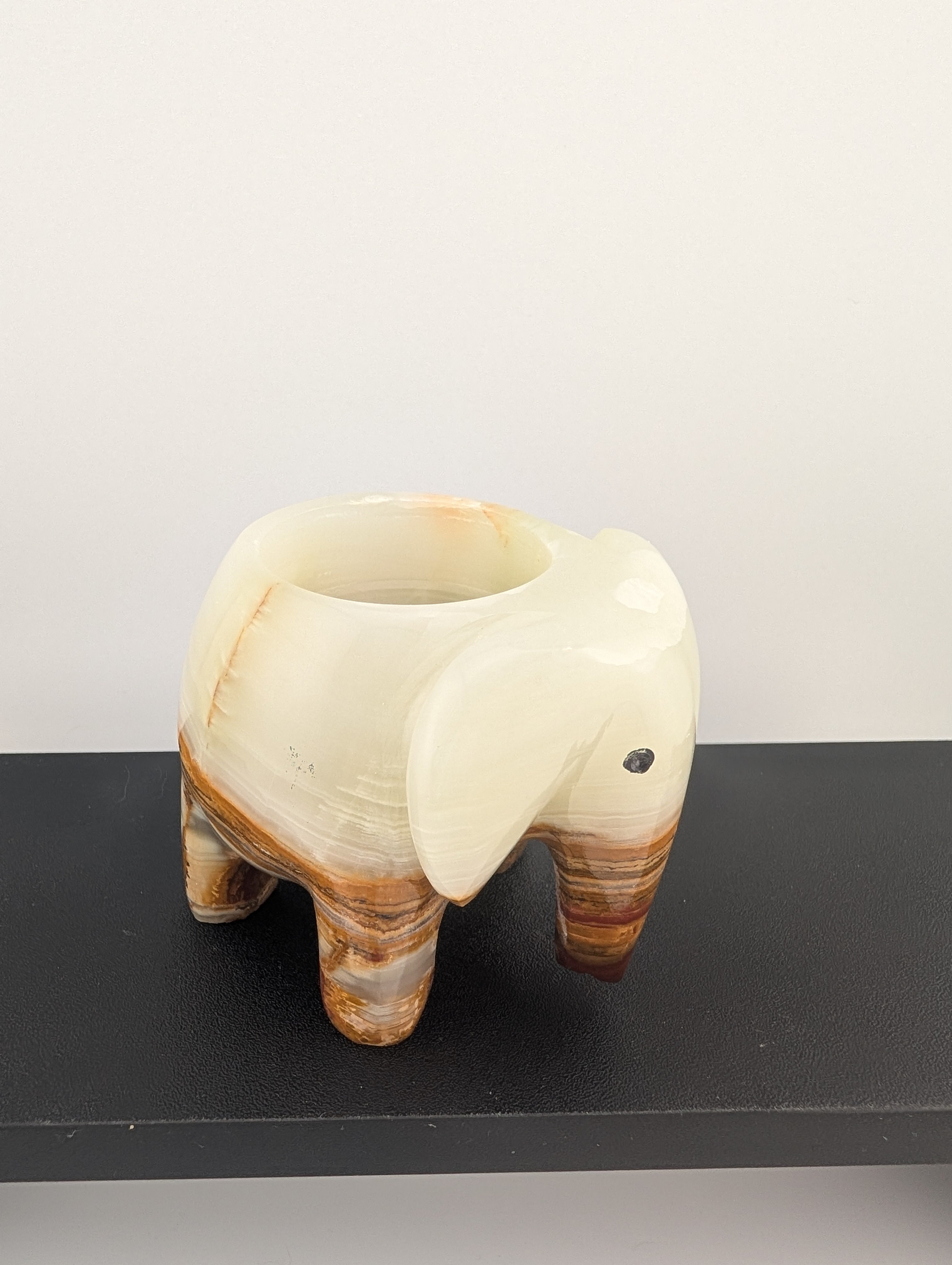 Onyx Teelichthalter Elefant