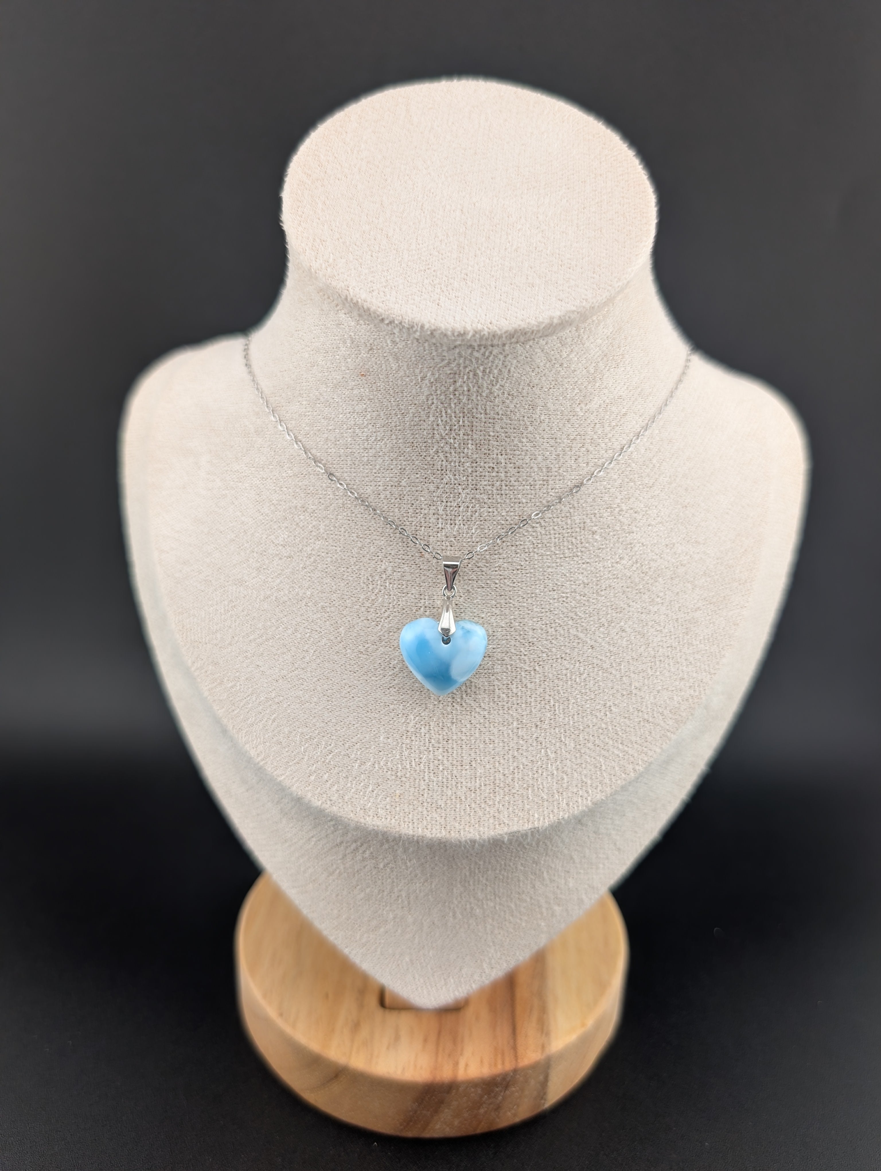 Larimar Anhänger S925 Herz