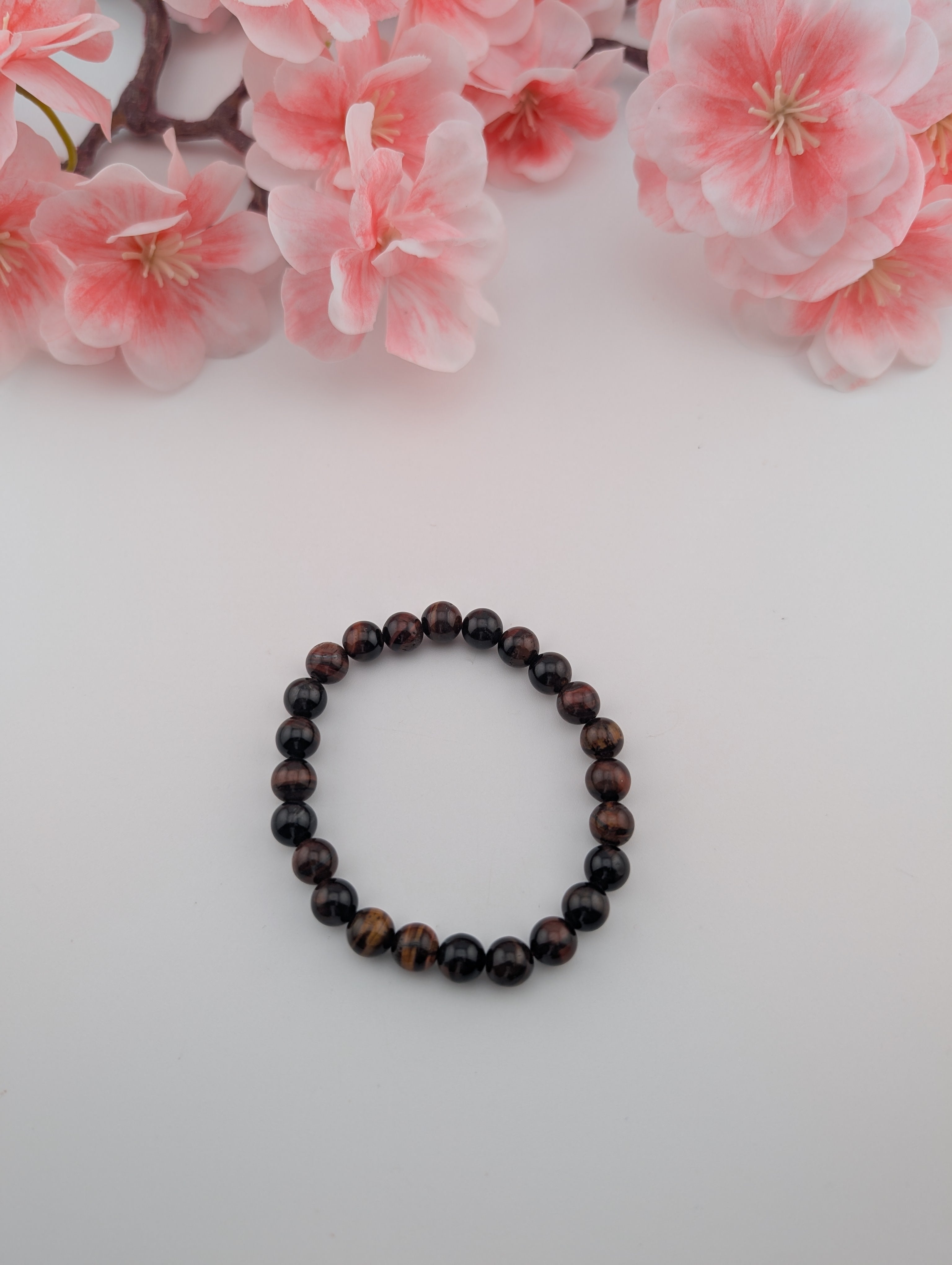 Roter Tigerauge Armband 7 mm