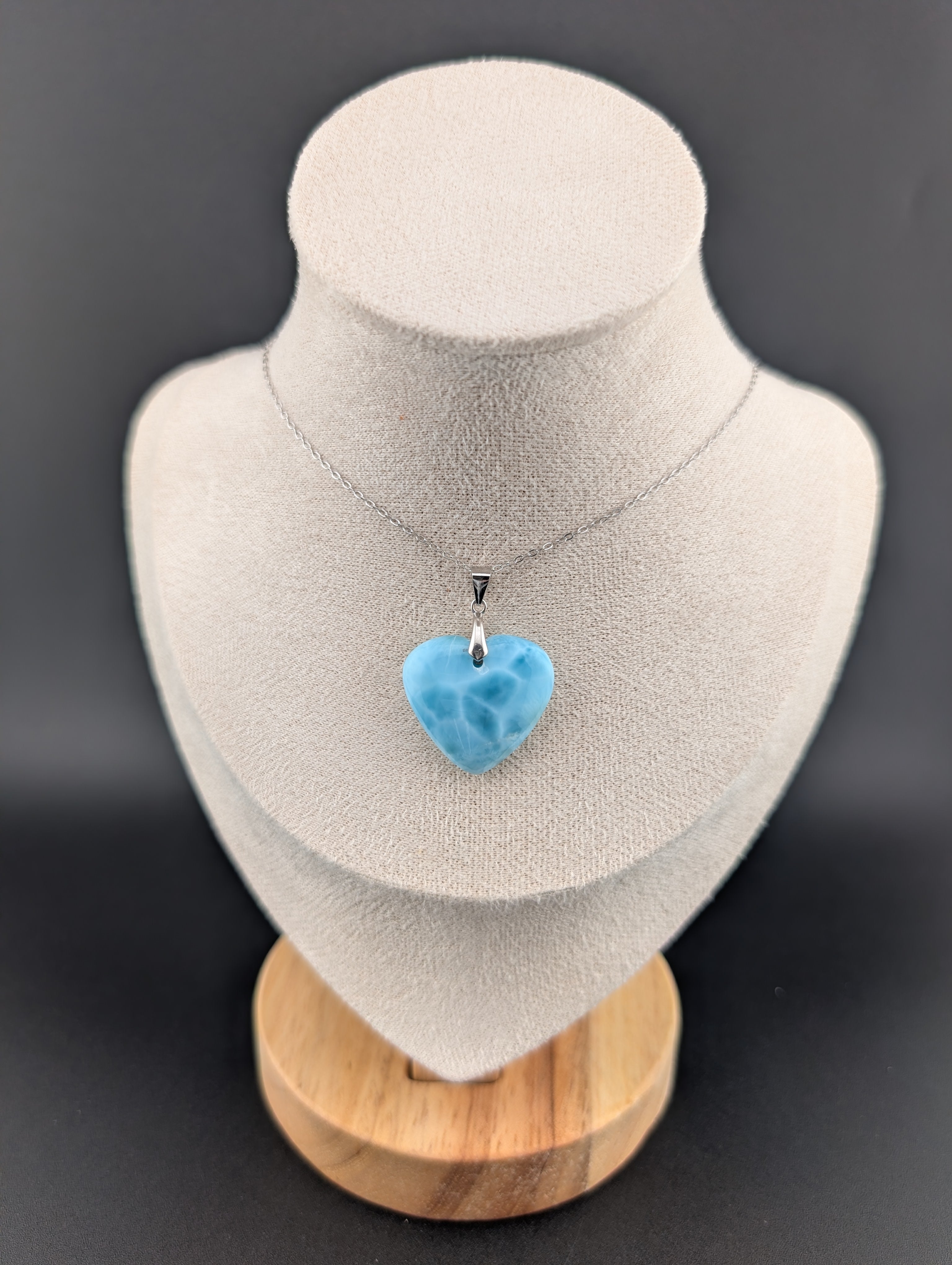 Larimar Anhänger S925 Herz